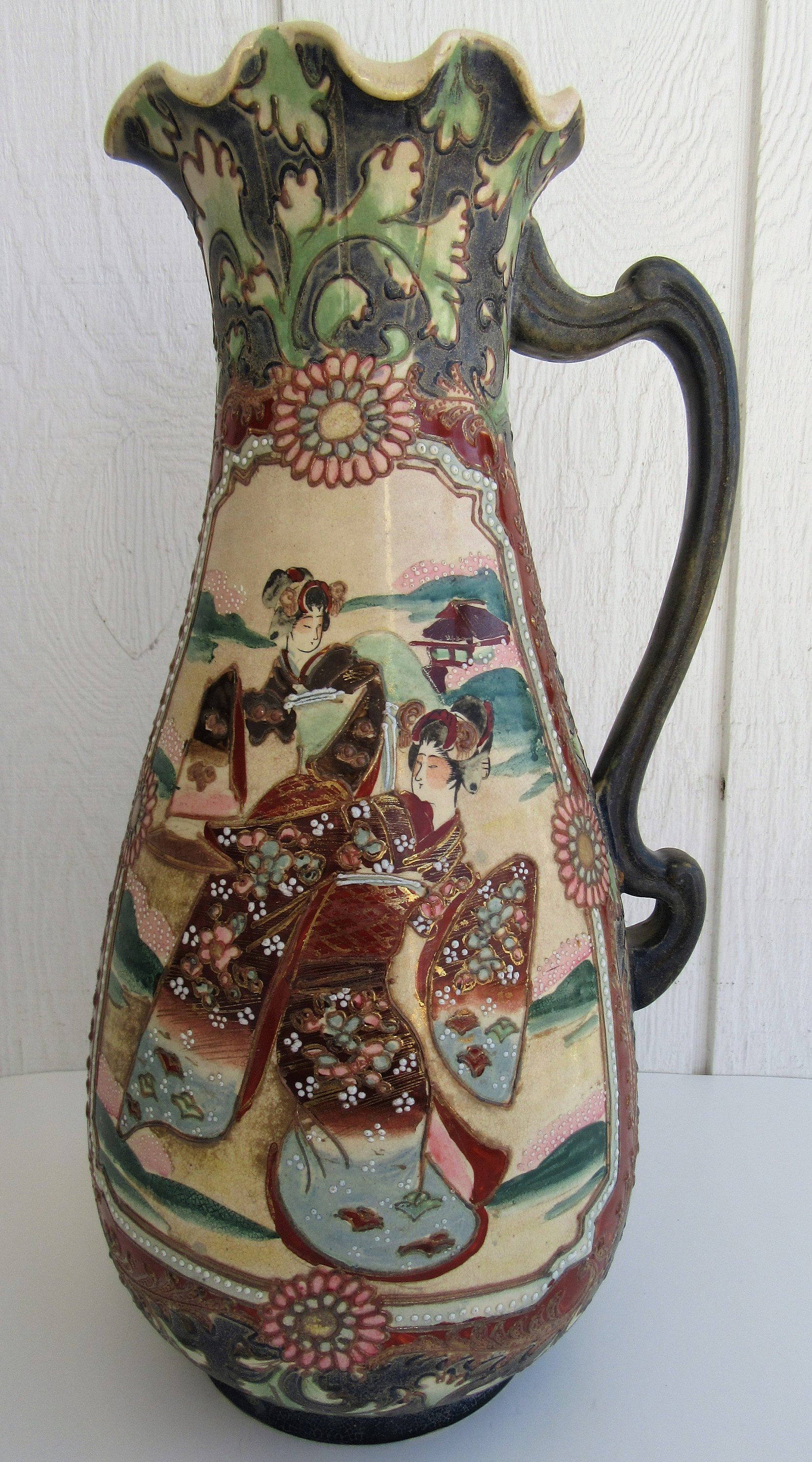 27 attractive Gold Satsuma Vase 2024 free download gold satsuma vase of antique japanese moriage satsuma vase hand painted slipware etsy regarding dc29fc294c28ezoom