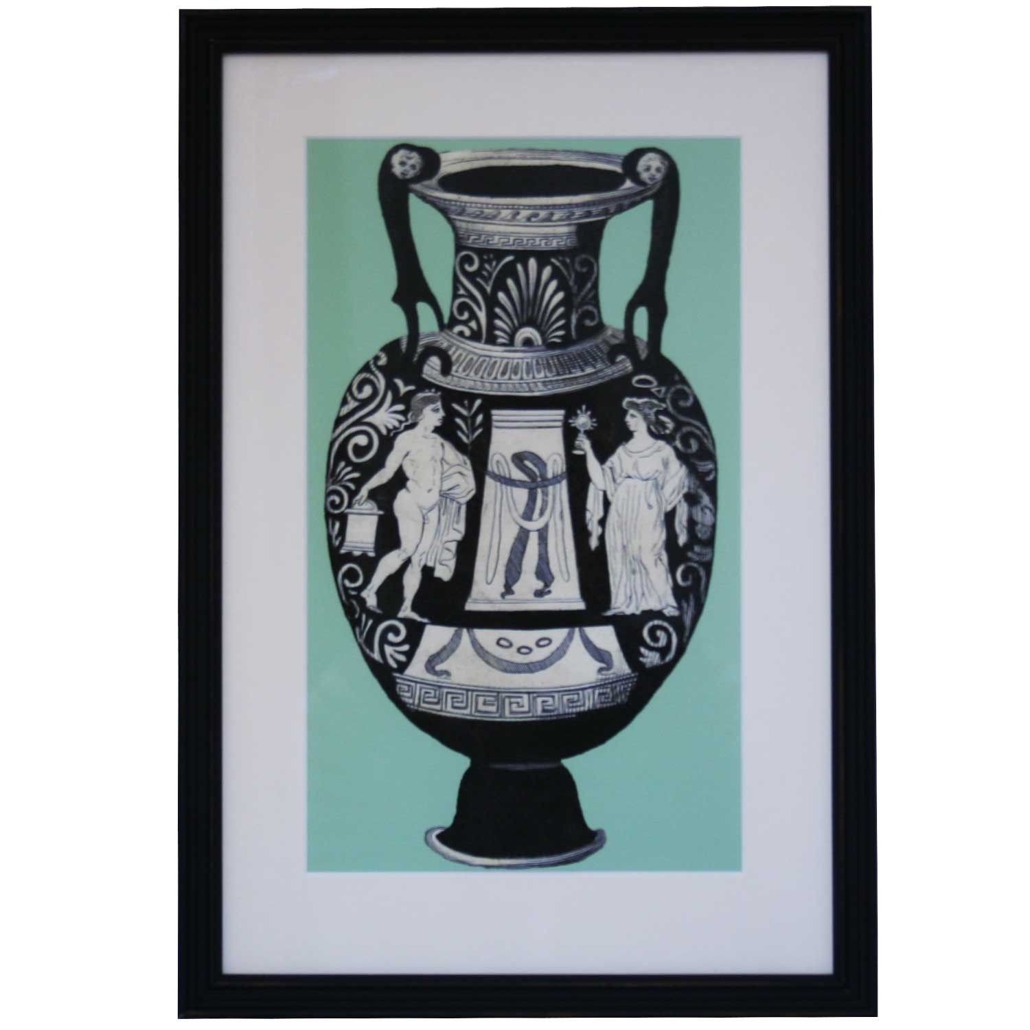 17 Wonderful Grecian Style Vases 2024 free download grecian style vases of framed ancient greek vase print turquoise in bhb163af