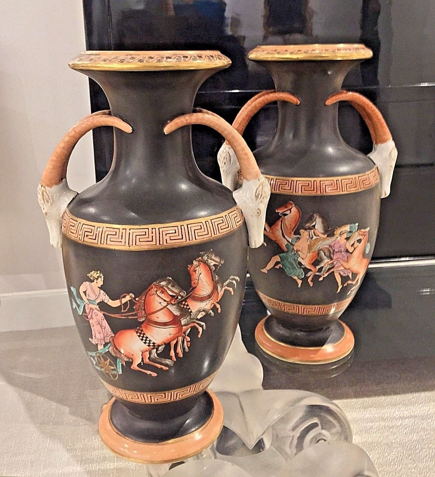 17 Wonderful Grecian Style Vases 2024 free download grecian style vases of pair of grecian style 19th cent orange and black porcelain vases throughout pair of grecian style 19th cent orange and black porcelain vases antique