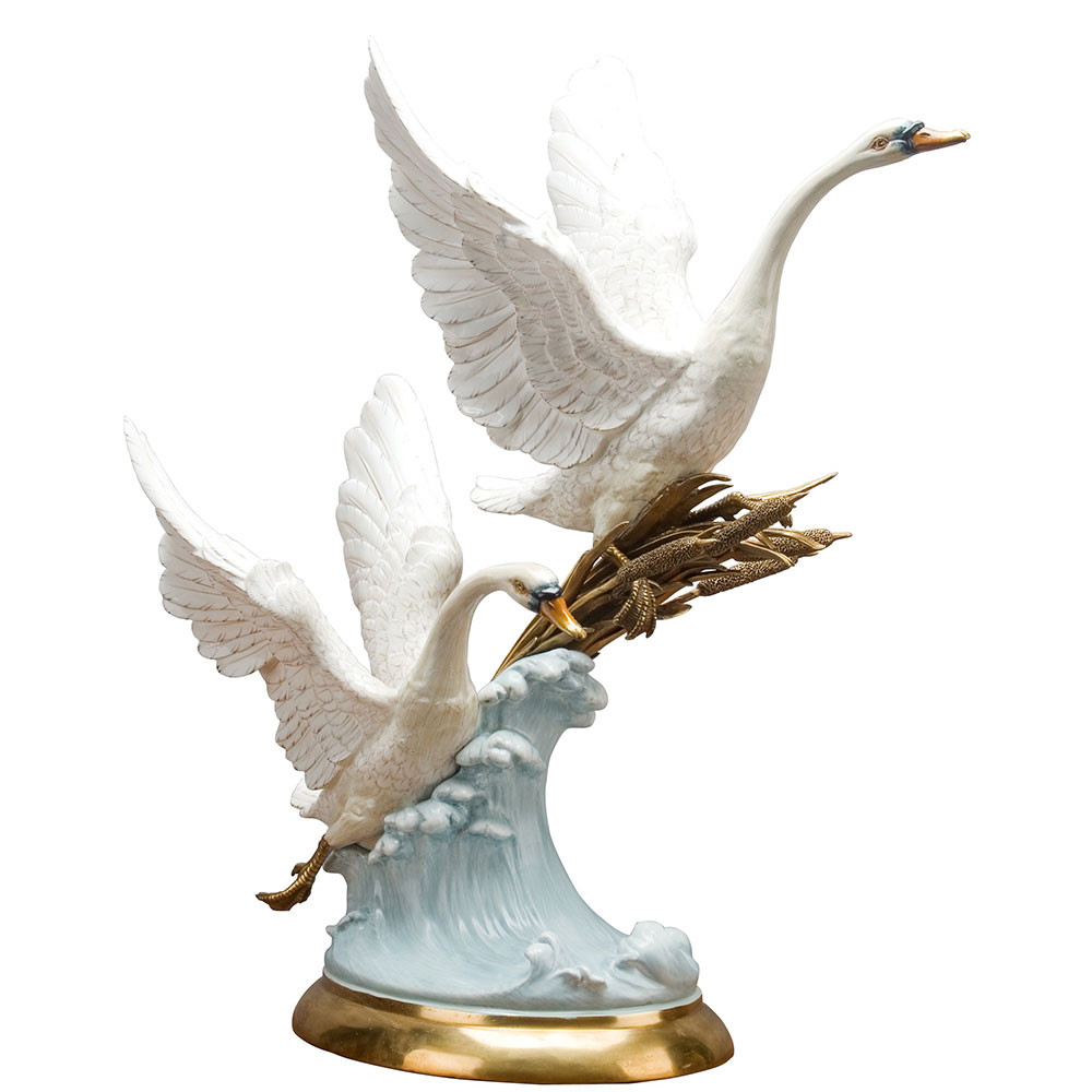 11 Elegant Hand Blown Glass Swan Vases 2024 free download hand blown glass swan vases of porcelain double flying swans white brass burl 60313 for od 60313 1