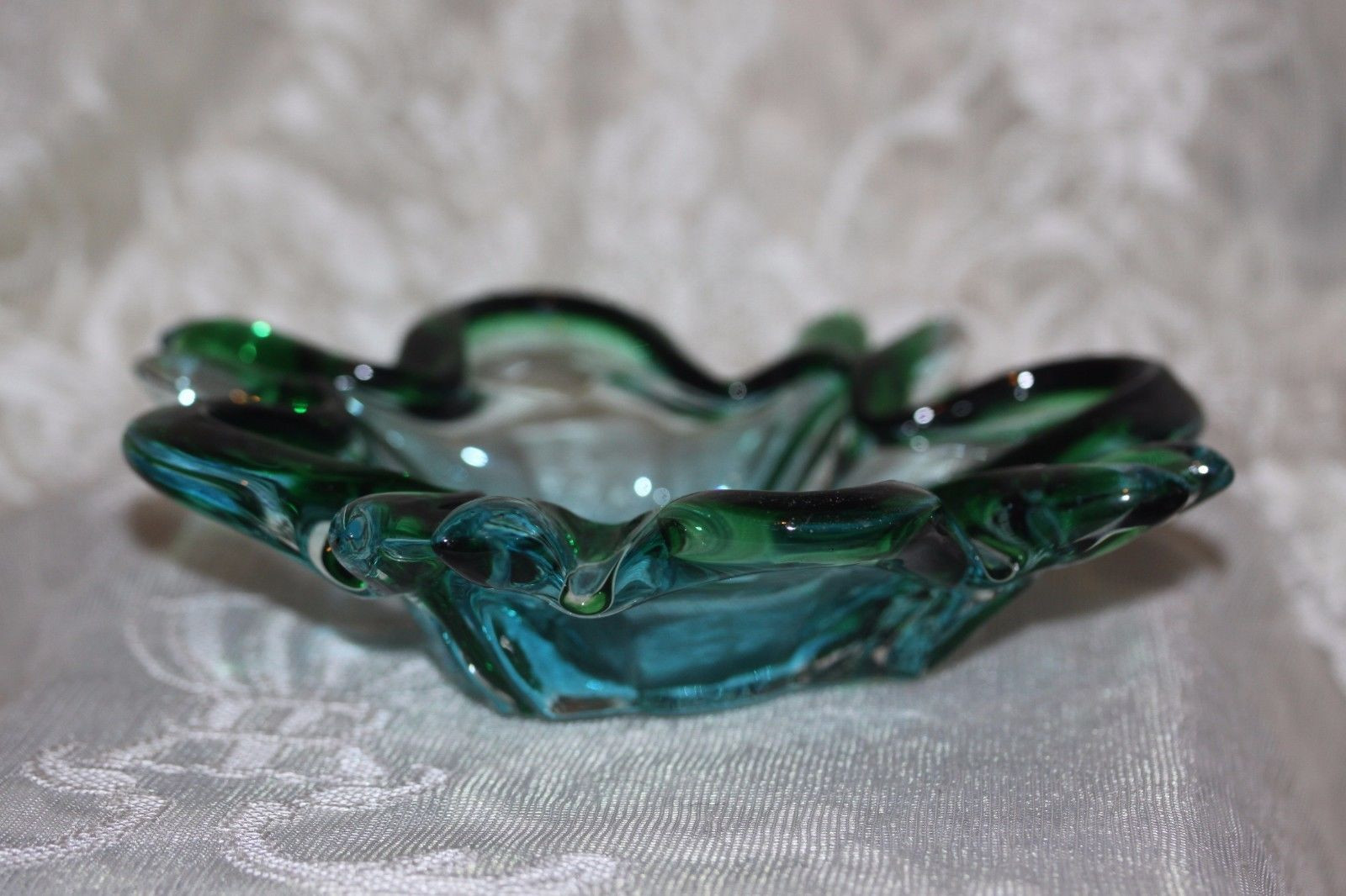 11 Elegant Hand Blown Glass Swan Vases 2024 free download hand blown glass swan vases of vintage blue green clear sommerso murano art glass ashtray italy 7 for 3 of 4