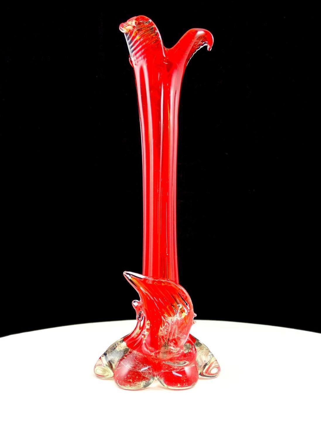 16 Great Hand Blown Glass Vases Vintage 2024 free download hand blown glass vases vintage of studio art glass red cased with petal base and applied fish 10 inside 1 of 12 see more