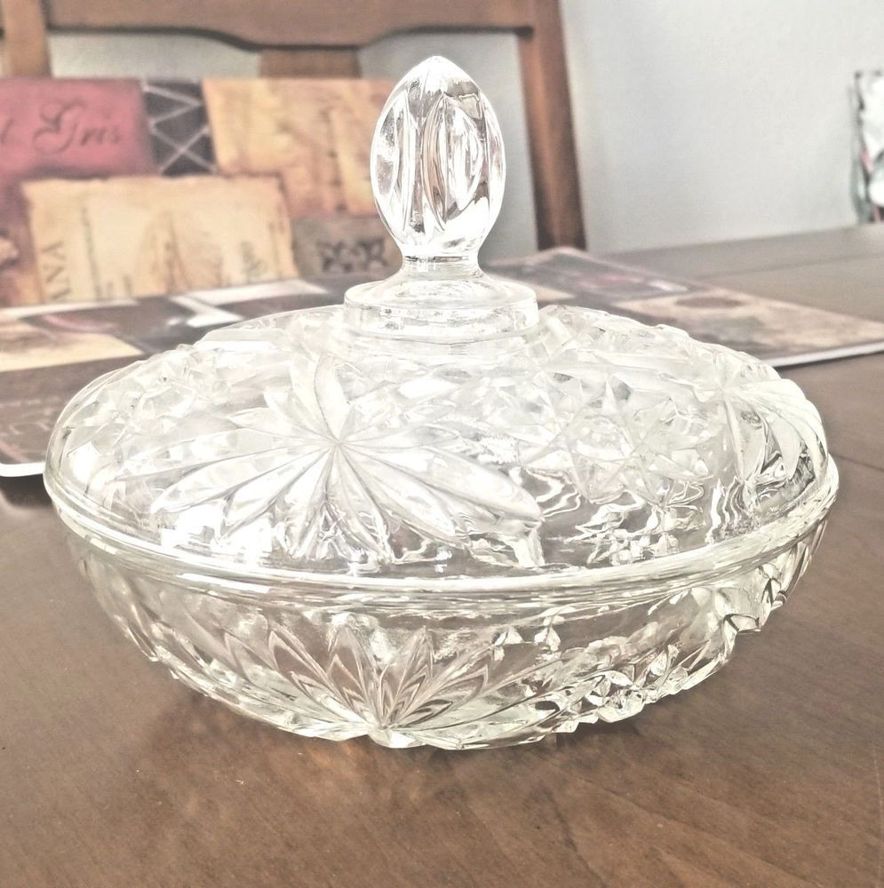 30 Recommended Hofbauer Red Bird Crystal Vase 2024 free download hofbauer red bird crystal vase of details about vintage large cut crystal lead heavy glass round candy throughout vintage large cut crystal lead heavy glass round candy dish with lid