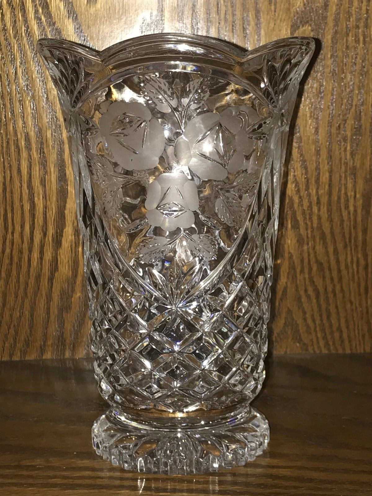 30 Recommended Hofbauer Red Bird Crystal Vase 2024 free download hofbauer red bird crystal vase of vintage crystal glass etched rose design scalloped edge pedestal for 1 of 8only 1 available