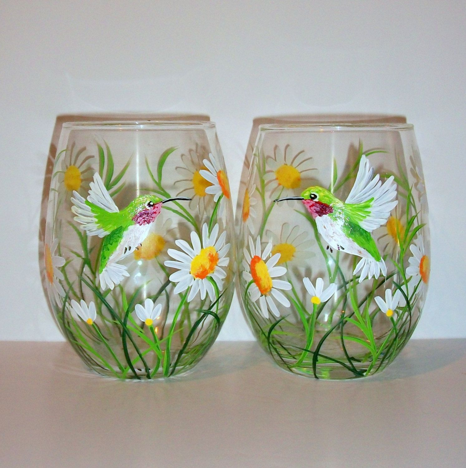 21 Wonderful Hummingbird Vase 2024 free download hummingbird vase of wild flowers hand painted stemless wine glasses painted with hummingbirds and daisies hand painted stemless wine glasses white daisies set of 2 21 oz