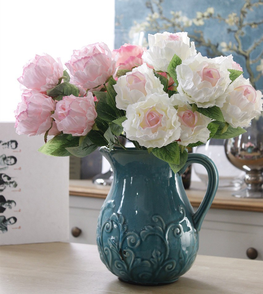 24 Cute Hydrangea In Vase with Acrylic Water 2024 free download hydrangea in vase with acrylic water of ic280 e280a2ic281 luyue 7 heads artificial rose peony bouquet flower wedding with 3326662540 773204859 3326668261 773204859 3326671110 773204859 33267