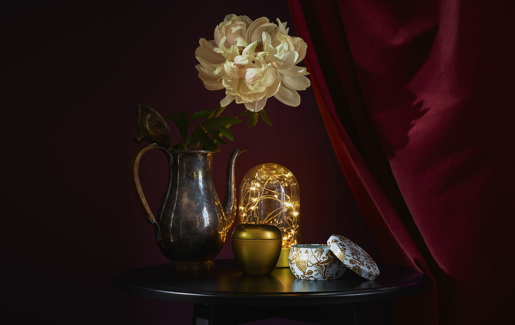 13 Fantastic Ikea Small Flower Vases 2024 free download ikea small flower vases of ideas ikea throughout gold accessories and lighting on a round table against a dark red backdrop