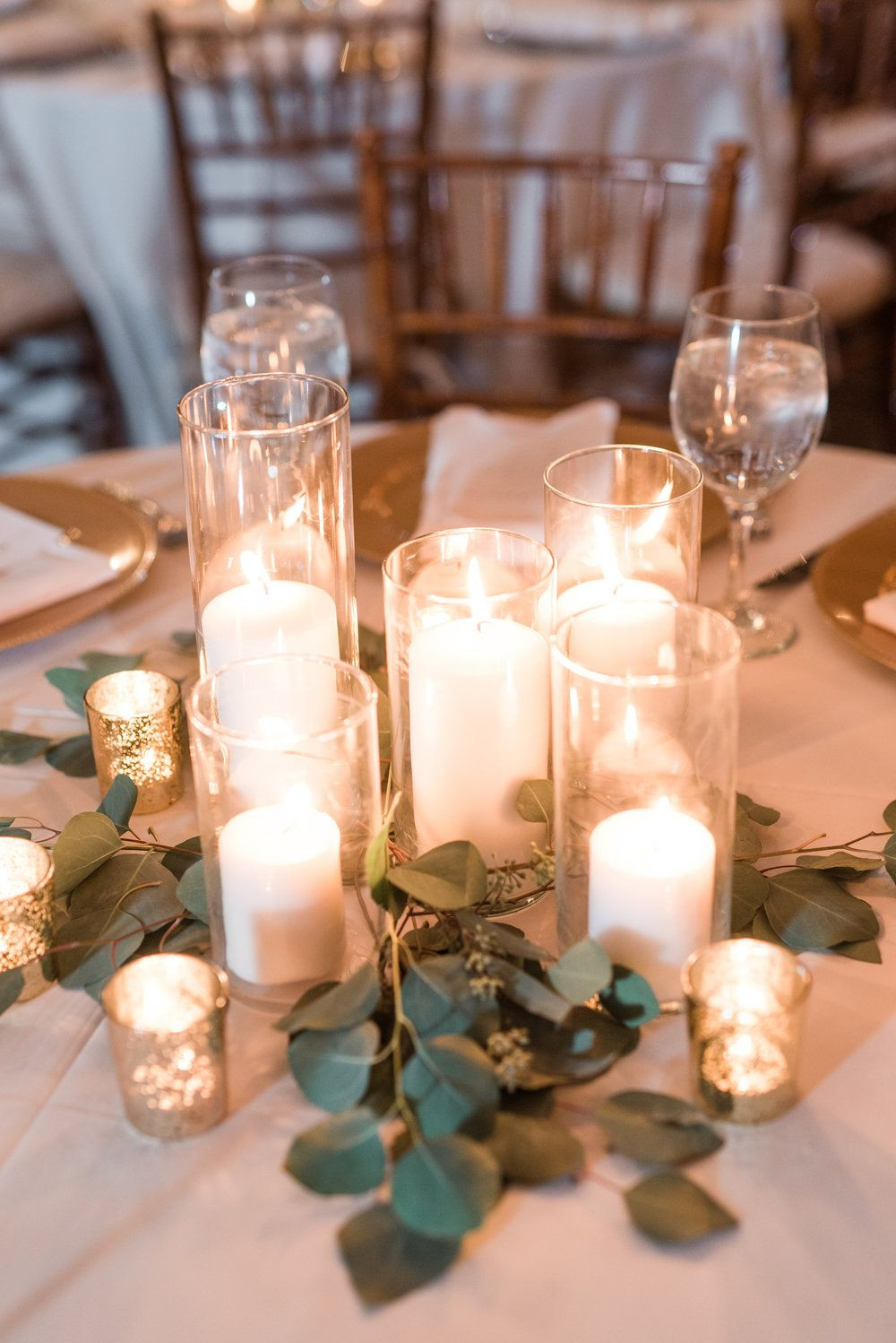 25 Fantastic Inexpensive Cylinder Vases 2024 free download inexpensive cylinder vases of jessica johns early mountain vineyard wedding floral regarding romantic candlelit pillar candle centerpiece with eucalyptus greenery and gold mercury glass voti