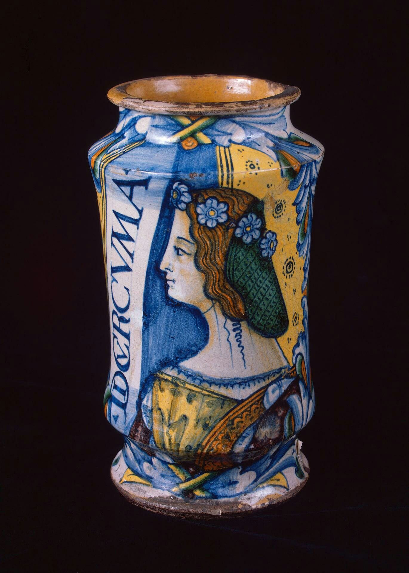 17 Spectacular Italian Hand Painted Vases 2024 free download italian hand painted vases of albarello pharmacy jug with the depiction of a woman italy deruta intended for albarello pharmacy jug with the depiction of a woman italy deruta circa