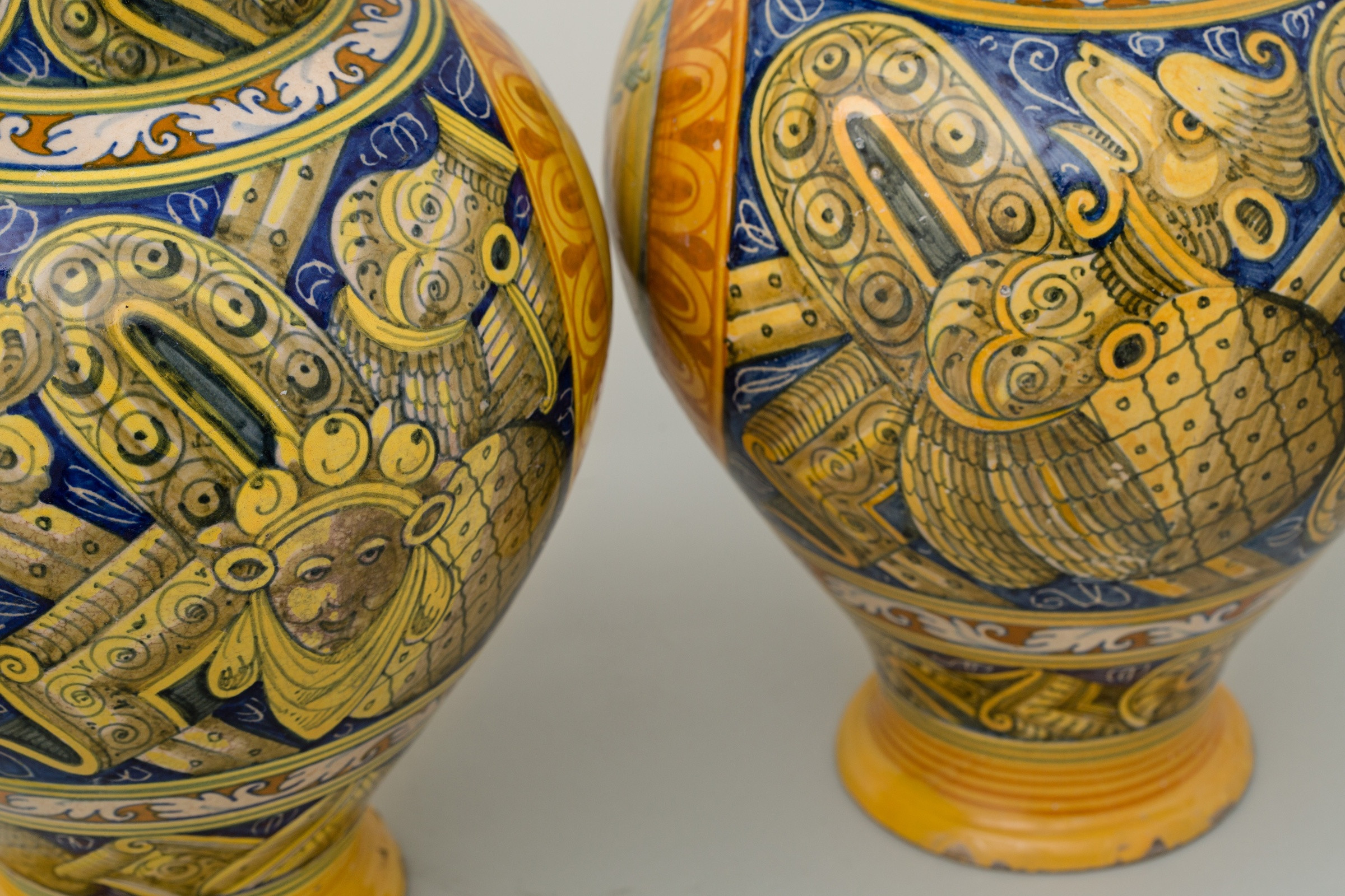 26 Spectacular Italian Pottery Vase 2024 free download italian pottery vase of a magnificent pair of italian palermo maiolica pharmacy jars circa throughout a magnificent pair of italian palermo maiolica pharmacy jars