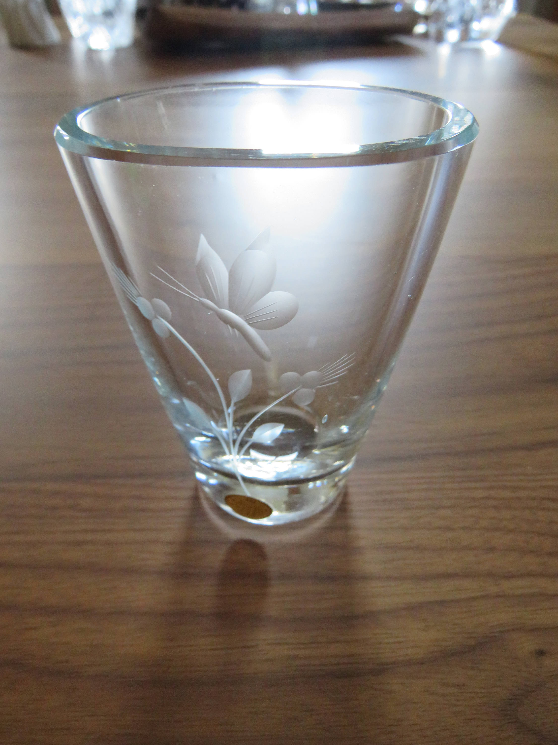 11 Perfect Kosta Boda Vase orange 2024 free download kosta boda vase orange of small kosta crystal etched butterfly thistle flower vase etsy intended for dc29fc294c28ezoom