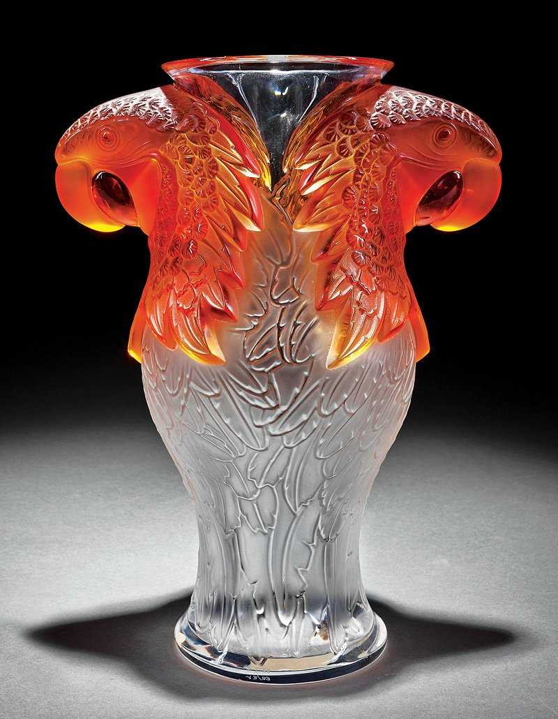 12 Famous Lalique Crystal Dampierre Vase 2024 free download lalique crystal dampierre vase of lalique macao frosted amber clear crystal vase for 33773926 1 x