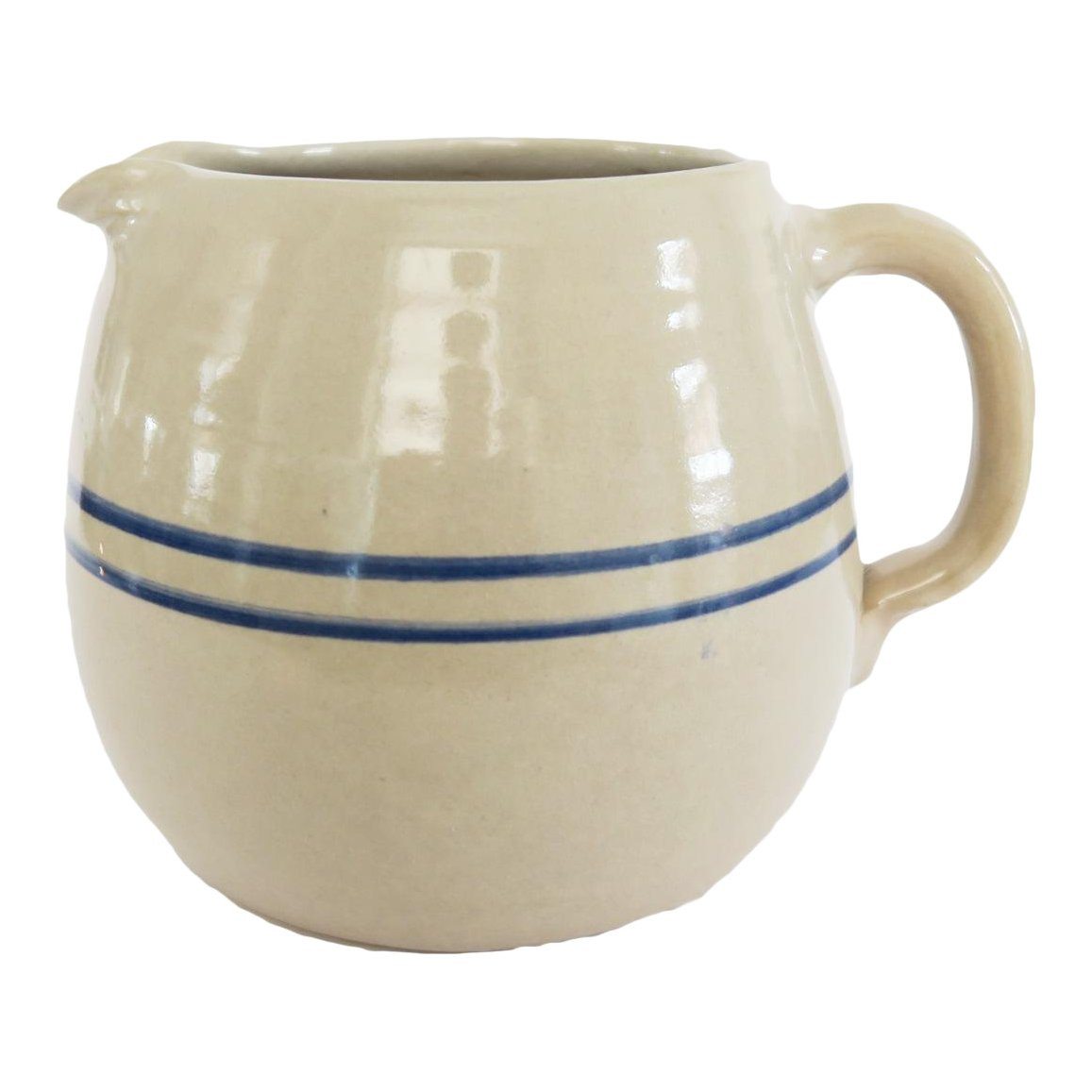 17 Stylish Large Blue and White Vase 2024 free download large blue and white vase of vintage large blue white striped stoneware pottery crock pitcher with regard to vintage large blue white striped stoneware pottery crock pitcher chairish