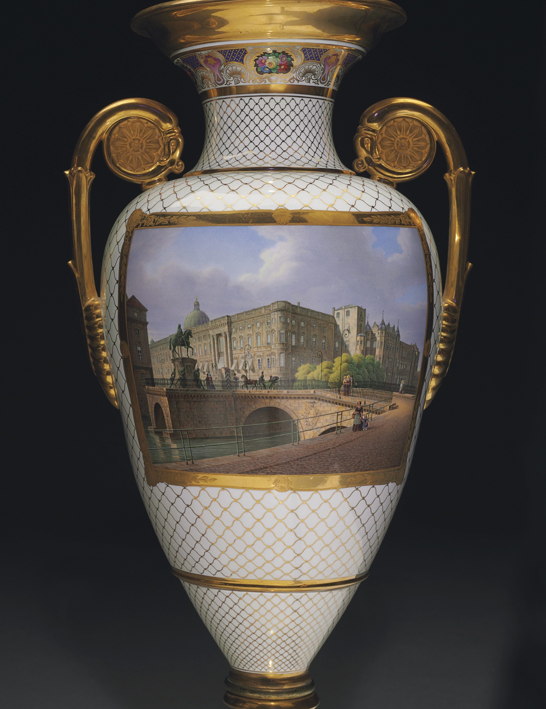 29 Perfect Large ornate Vases 2024 free download large ornate vases of k p m kac2b6nigliche porzellan manufaktur berlin a highly important regarding a highly important classical armorial and topographical three piece vase garniture from th