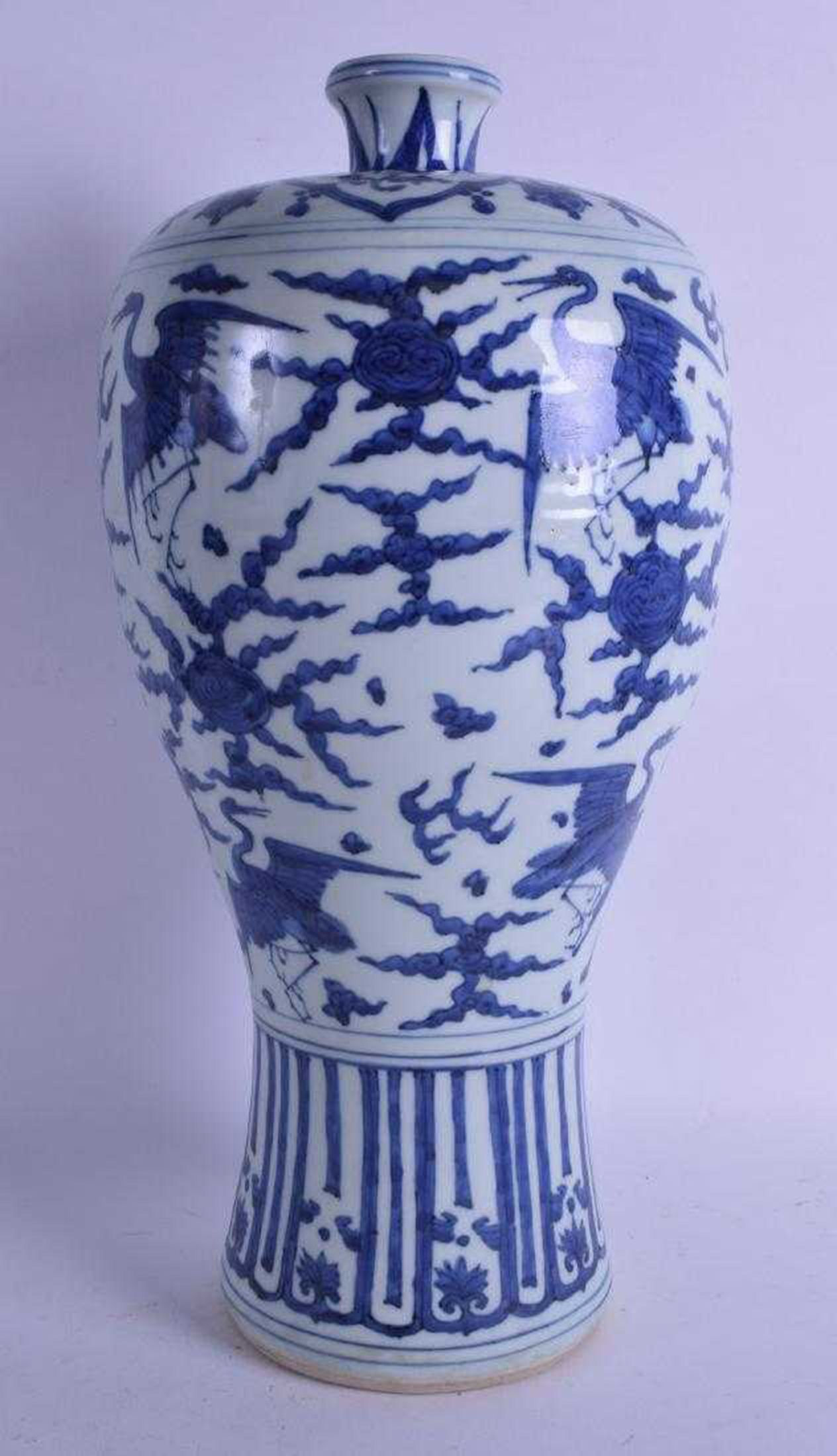 large white vase of large chinese blue and white meiping vase in 45 3