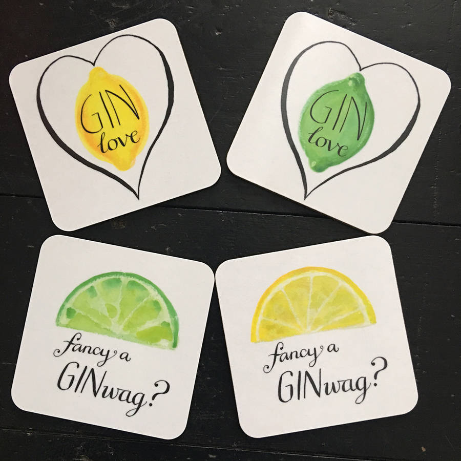 18 Cute Lemon Vase Filler 2024 free download lemon vase filler of humorous gin drinks coasters by have a gander notonthehighstreet com within gin love and ginwag coasters