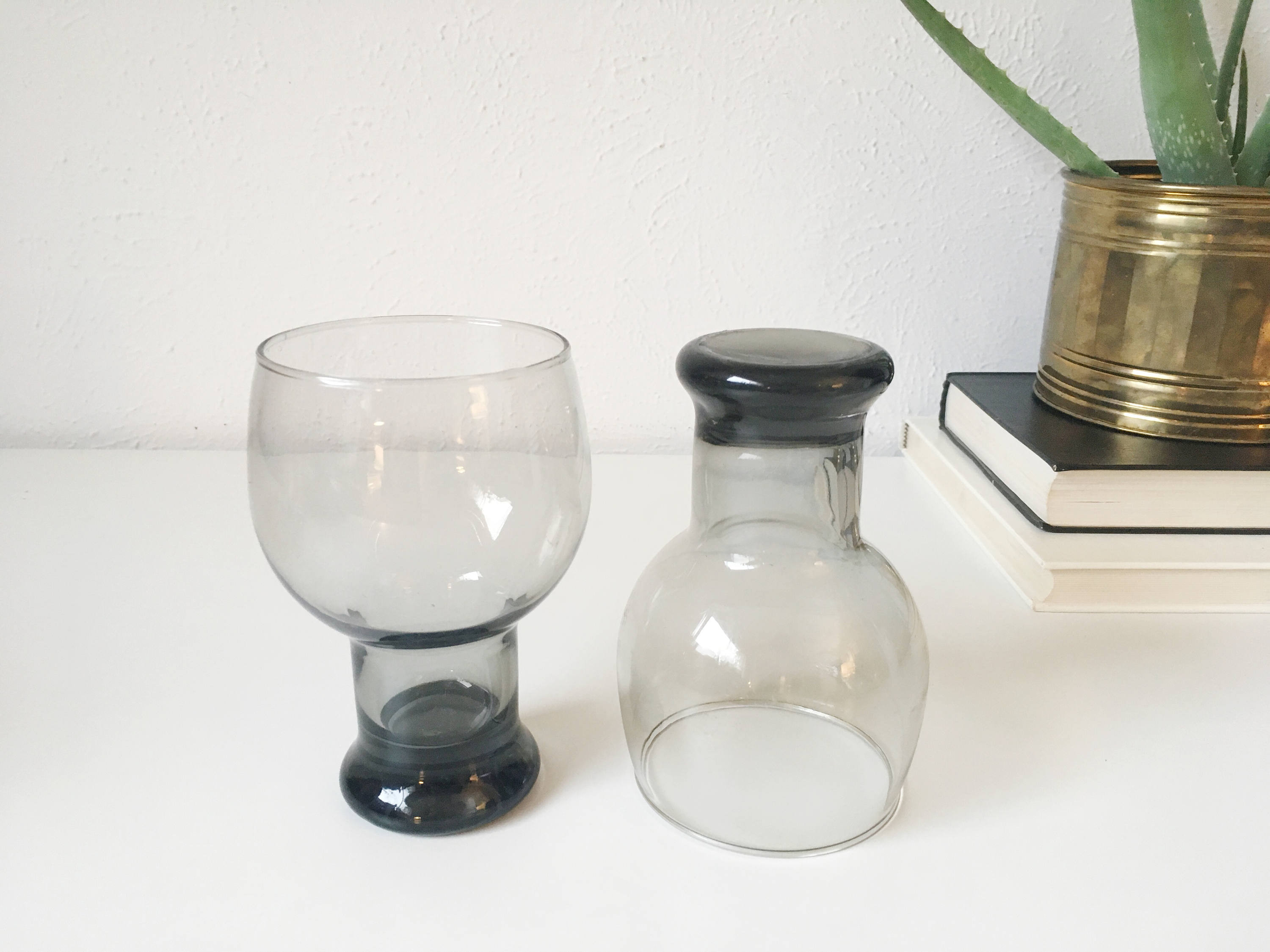 22 Lovable Libbey Floral Cylinder Vase 2024 free download libbey floral cylinder vase of vintage smoke gray glass goblets set of 2 mid century etsy intended for dc29fc294c28ezoom