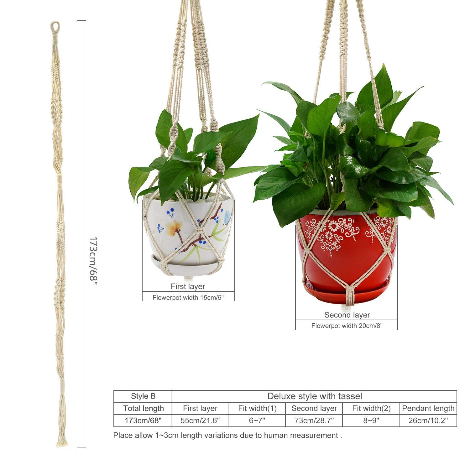 22 Fabulous Macrame Hanging Flower Vase 2024 free download macrame hanging flower vase of amazon com wituse double macrame plant hanger hanging planter in amazon com wituse double macrame plant hanger hanging planter plant hanger flower pot plant ho