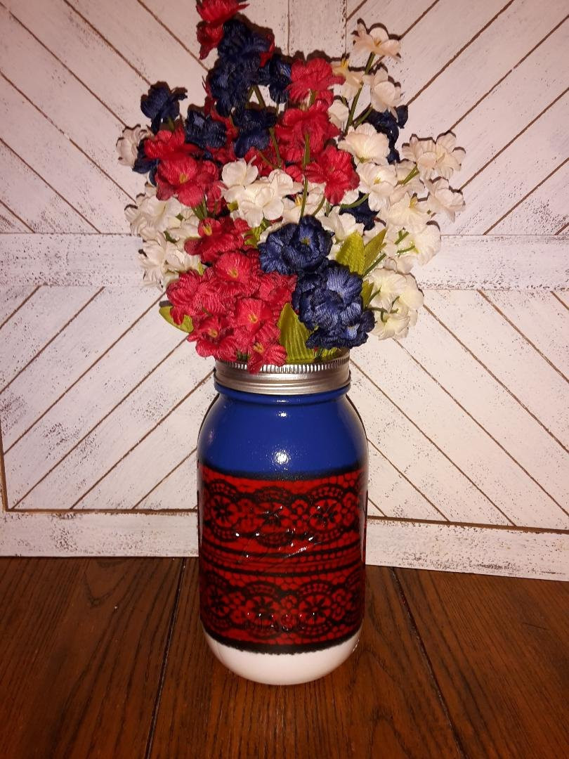 21 Amazing Mason Jar Vase On Wood 2024 free download mason jar vase on wood of america county craft intended for white and blue painted mason jar flower vase american home