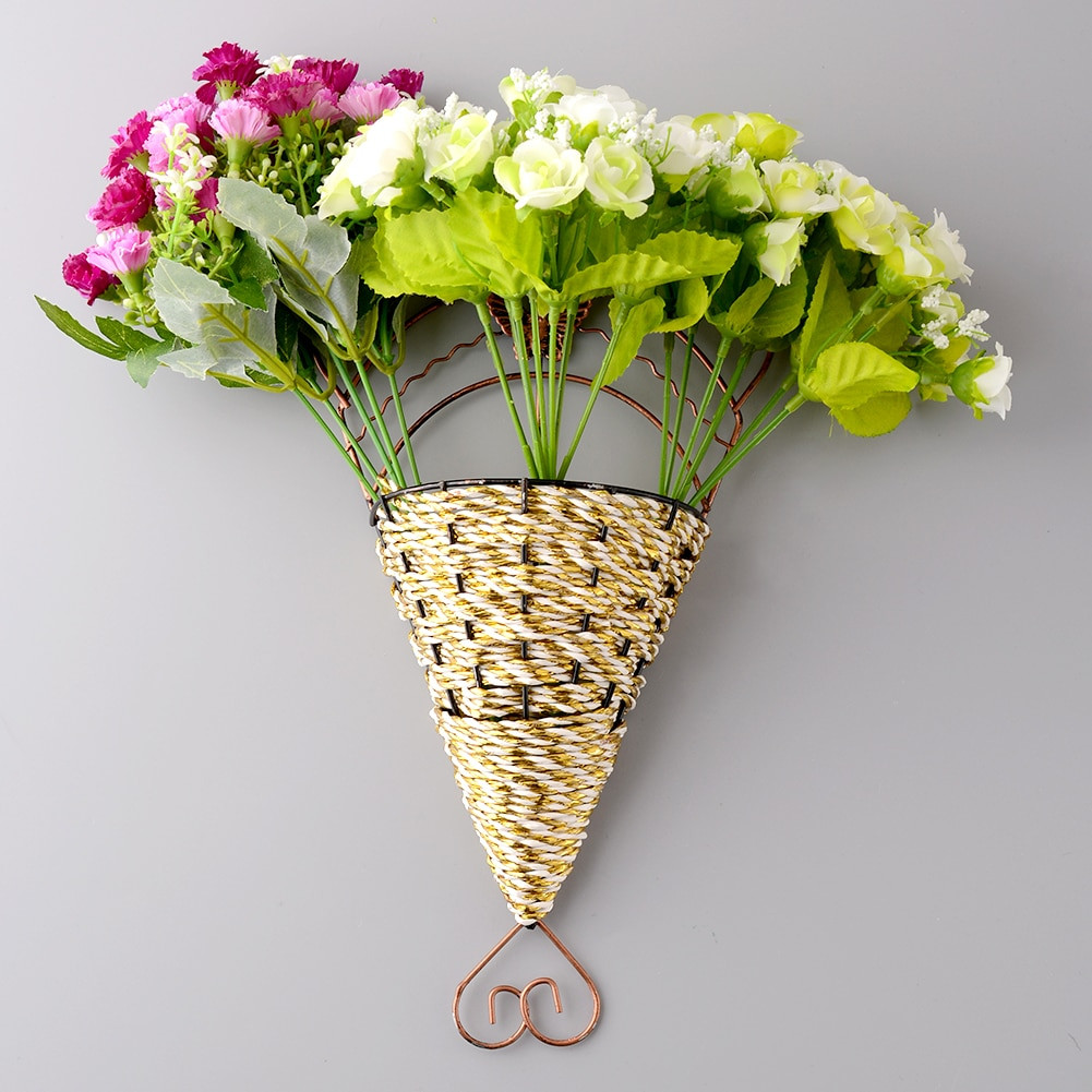 14 Best Metal Vase with Handles 2024 free download metal vase with handles of new lovely handmade sector wall hanging basket craft fake flower regarding new lovely handmade sector wall hanging basket craft fake flower vase holder cafe office