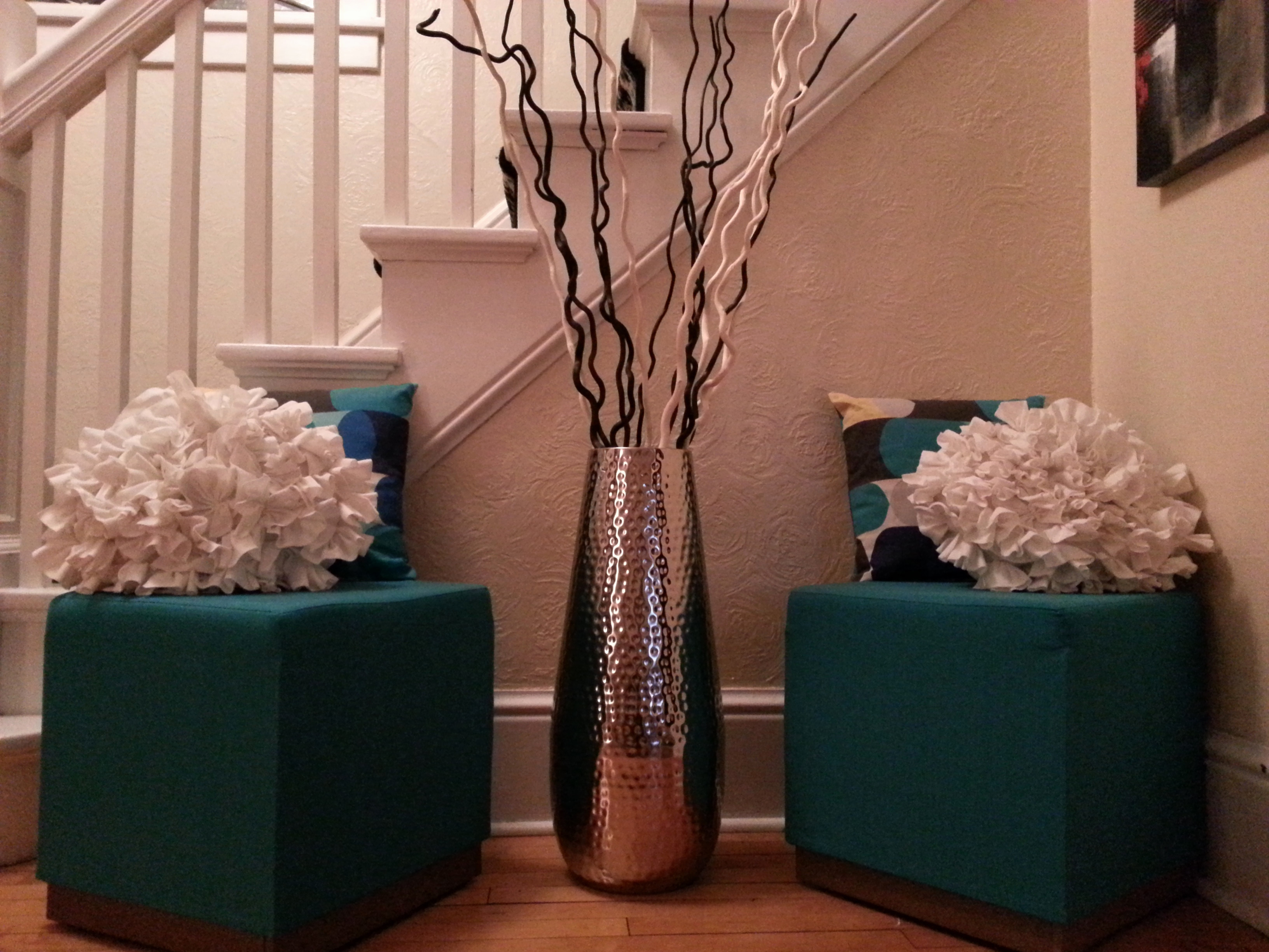 Long Corner Flower Vase In Living Room