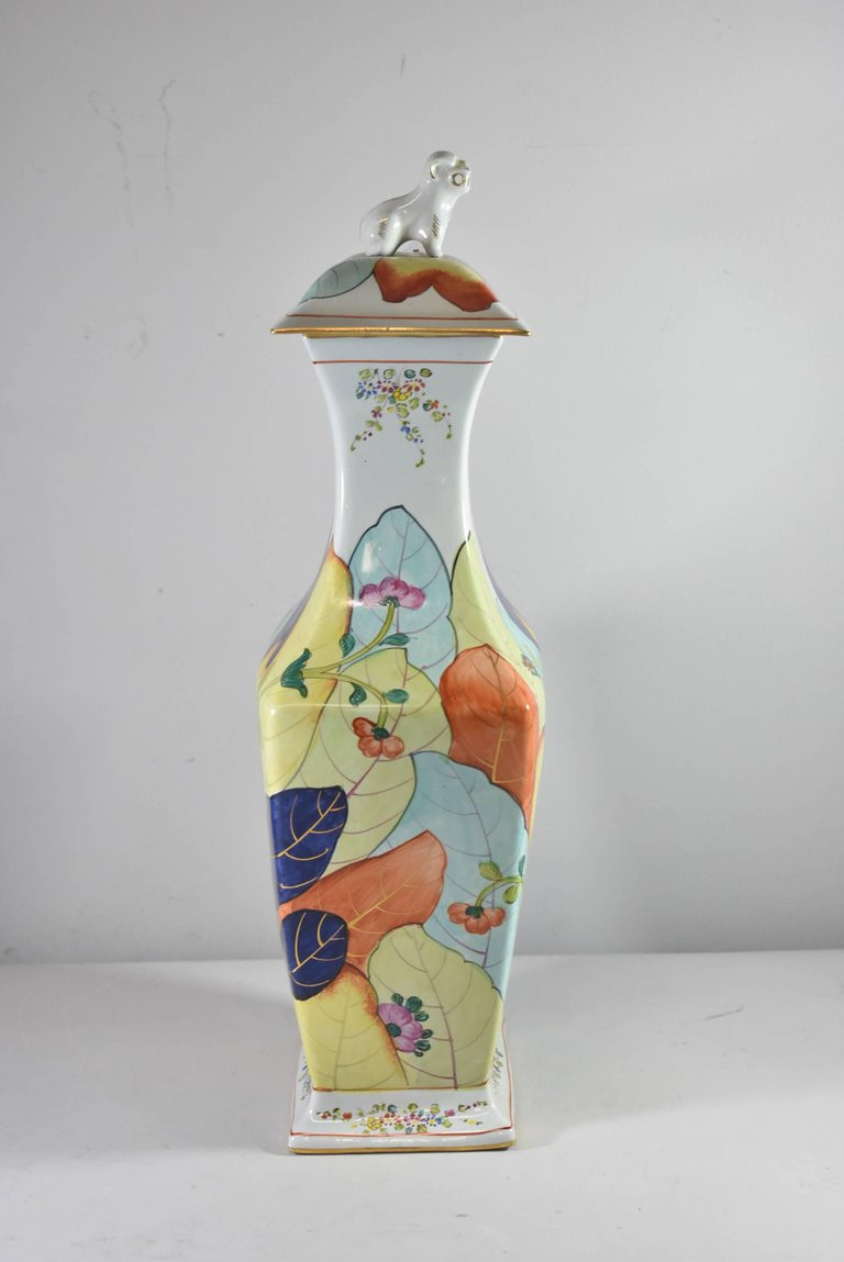 11 Wonderful Mottahedeh tobacco Leaf Vase 2024 free download mottahedeh tobacco leaf vase of tobacco leaf temple porcelain dog top covered vase attributed to intended for italian tobacco leaf temple porcelain dog top covered vase attributed to mottahe