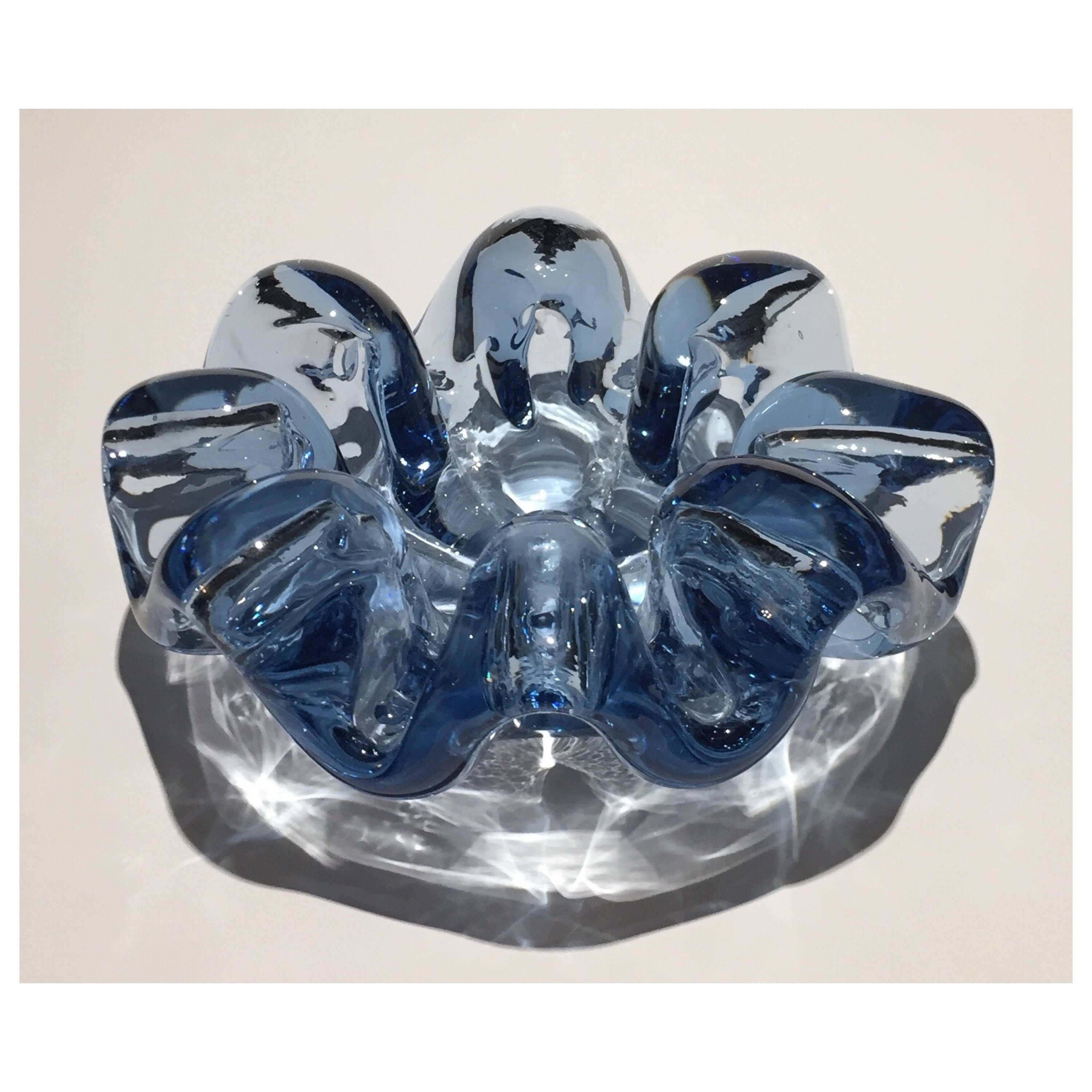 17 Famous Murano Glass Handbag Vase 2024 free download murano glass handbag vase of 1970s free form rippled glass bowl candleholder etsy inside image 0