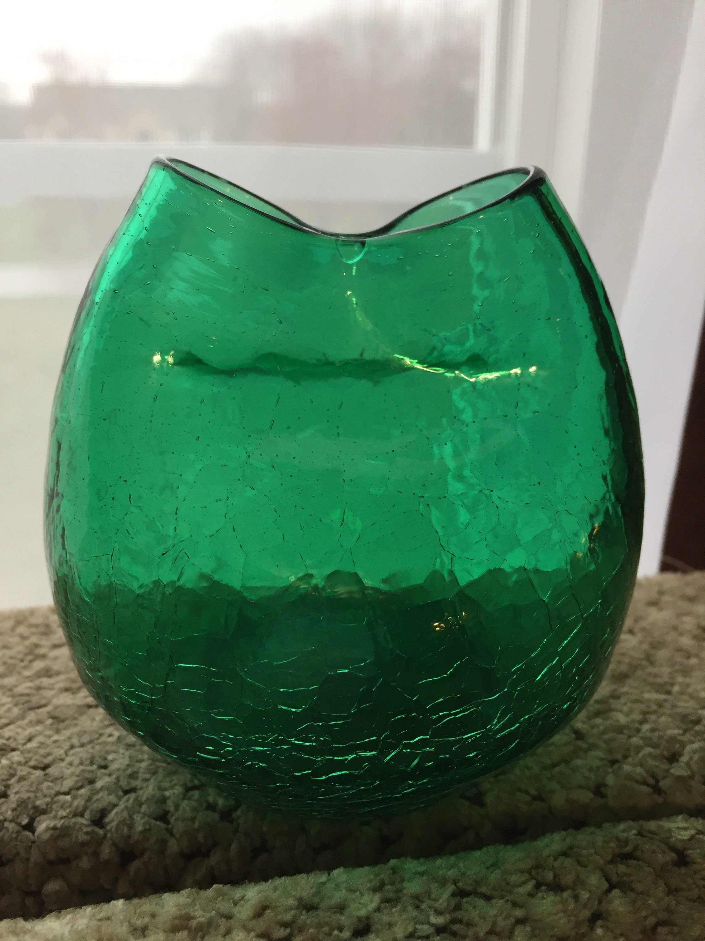 17 Famous Murano Glass Handbag Vase 2024 free download murano glass handbag vase of blenko pinch vase emerald crackle glass etsy throughout dc29fc294c28ezoom