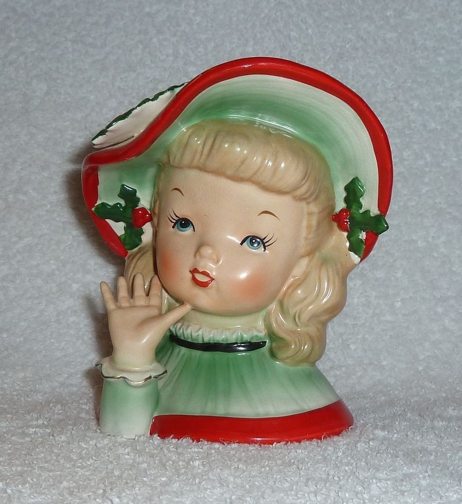 17 Fashionable Napco Lady Head Vase 2024 free download napco lady head vase of vintage christmas napco girl head vase 1957 headvase planter holly in vintage christmas napco girl head vase 1957 planter holly green red cute