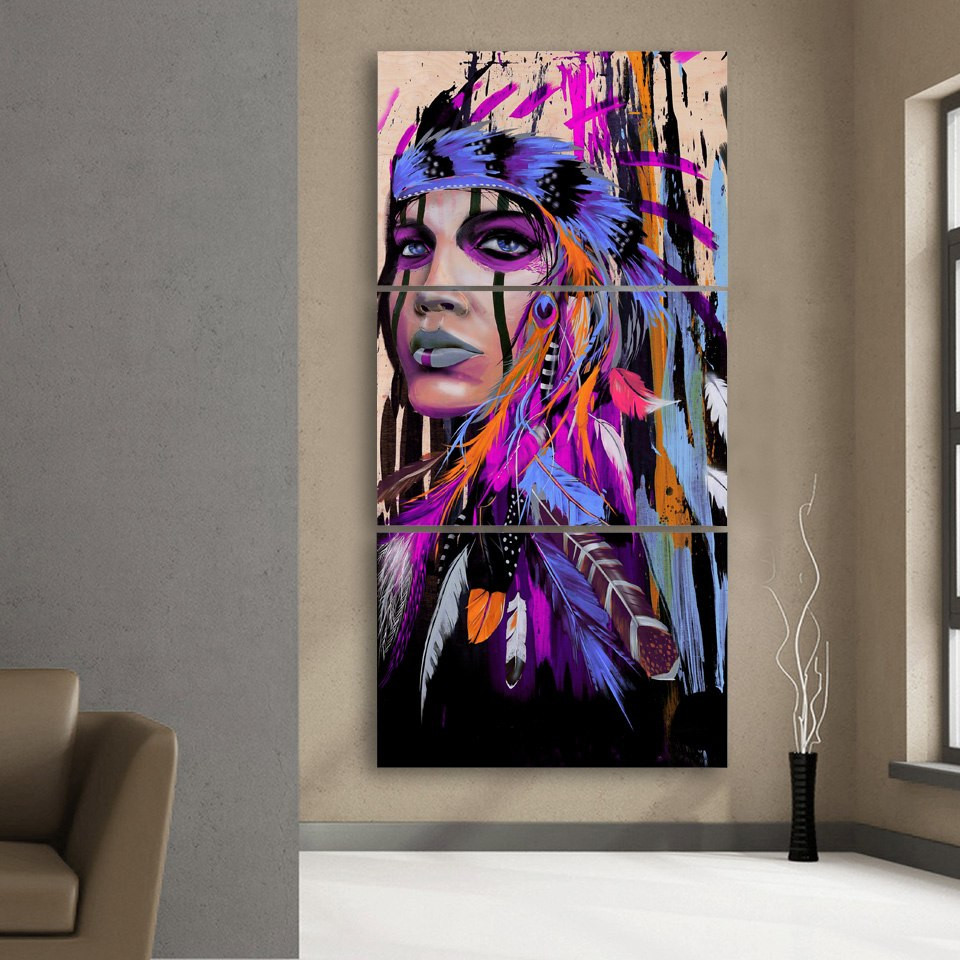 19 Famous Native American Indian Vases 2024 free download native american indian vases of painted 3 piece canvas art native american indian art painting intended for painted 3 piece canvas art native american indian art painting feathered wall art 