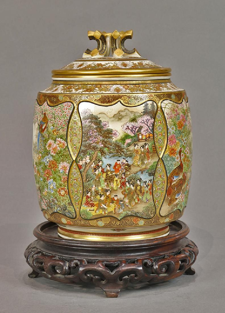 18 Fabulous Nippon Moriage Vase 2024 free download nippon moriage vase of japanese kyo satsuma lidded jar ryozan with lid on satsuma intended for japanese kyo satsuma lidded jar ryozan with lidjapanese kyo satsuma lidded jar cylindrical body