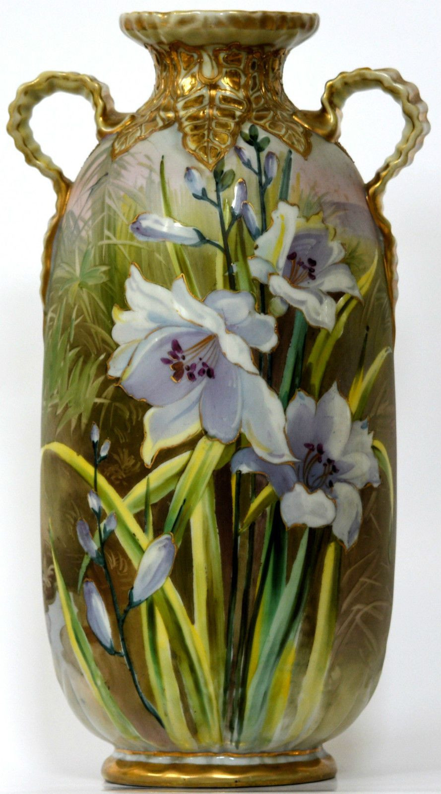 18 Fabulous Nippon Moriage Vase 2024 free download nippon moriage vase of nippon hand painted lilies vase pottery porcelain pinterest pertaining to nippon hand painted lilies vase