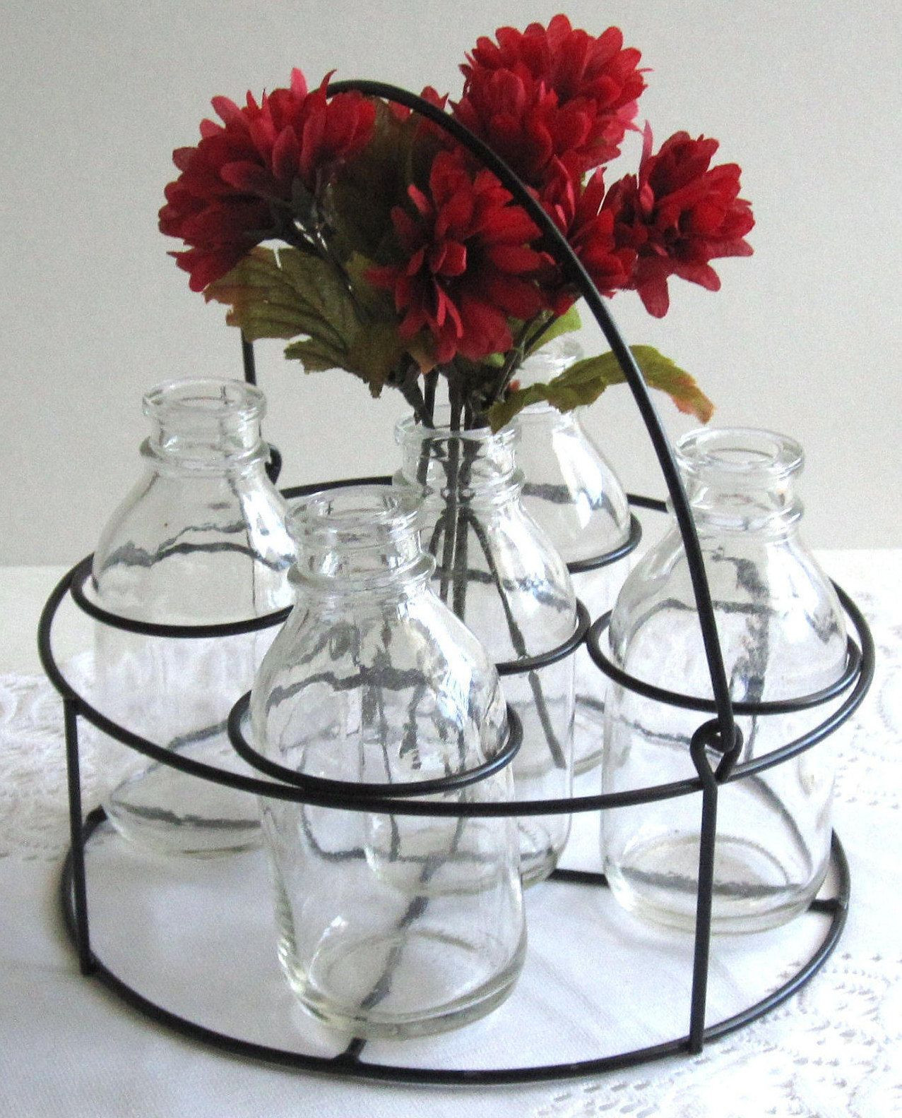 12 Spectacular Parisian Bottle Glass Table Vase 2024 free download parisian bottle glass table vase of milk bottles in wire rack handled black carrier set 5 bavarian glass throughout milk bottles in wire rack handled black carrier set 5 bavarian glass frenc