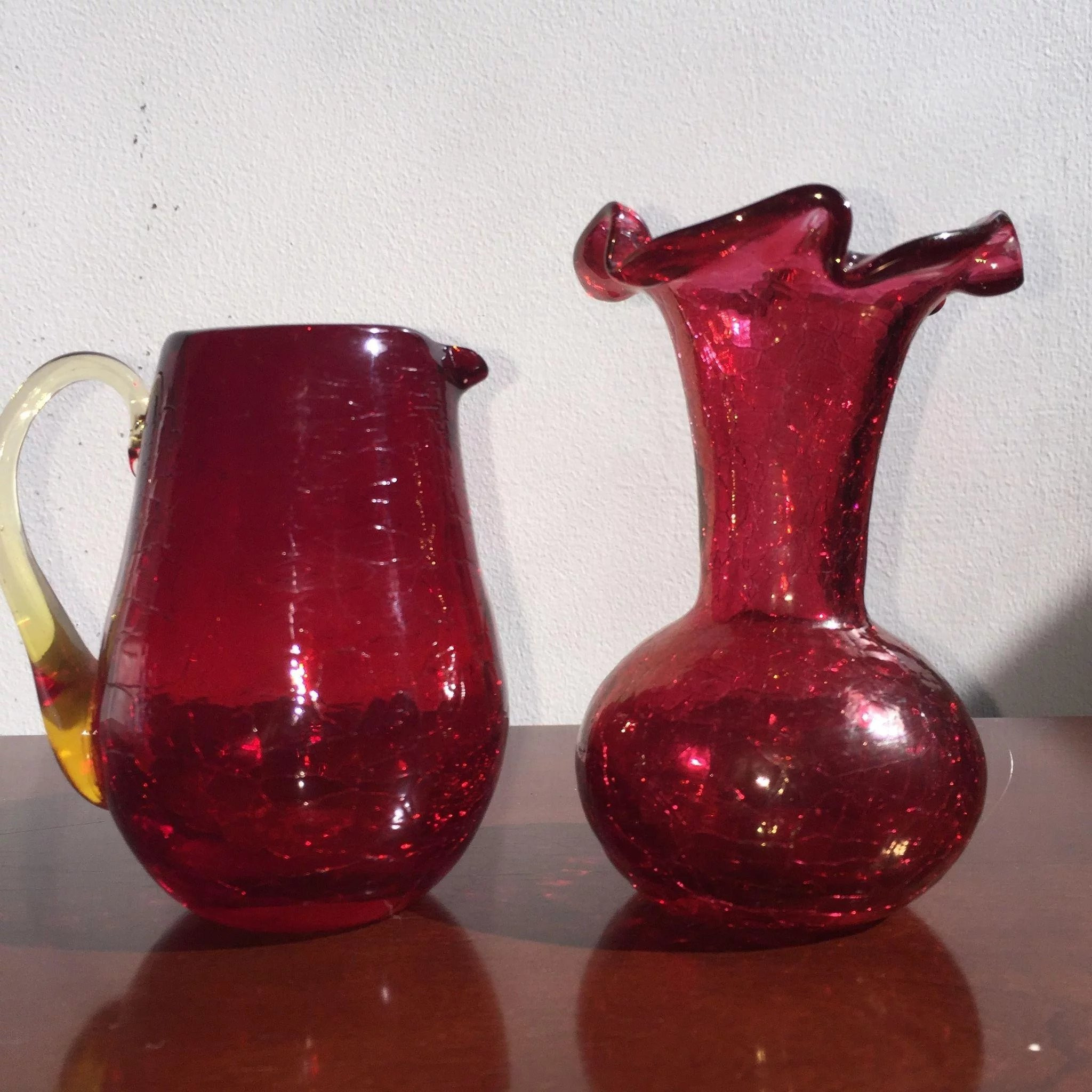 21 attractive Pilgrim Cranberry Glass Vase 2024 free download pilgrim cranberry glass vase of vintage pilgrim cranberry crackle glass ruffled vase pitcher amber regarding vintage pilgrim cranberry crackle glass ruffled vase pitcher amber handle rough p