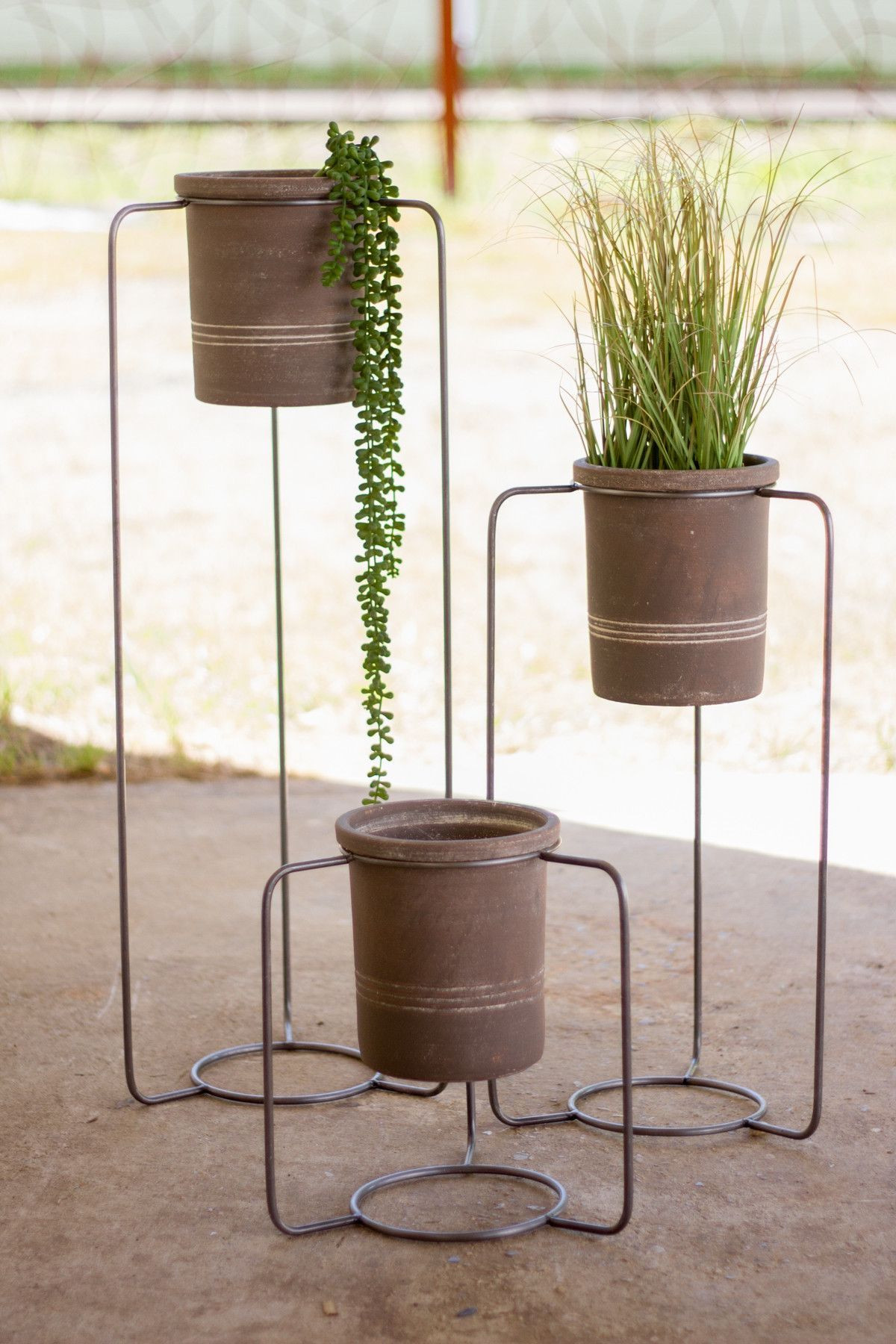 16 attractive Planter Vase with Stand 2024 free download planter vase with stand of set of 3 raw metal stands with grey wash pots grey wash and products within set of 3 raw metal stands with grey wash pots