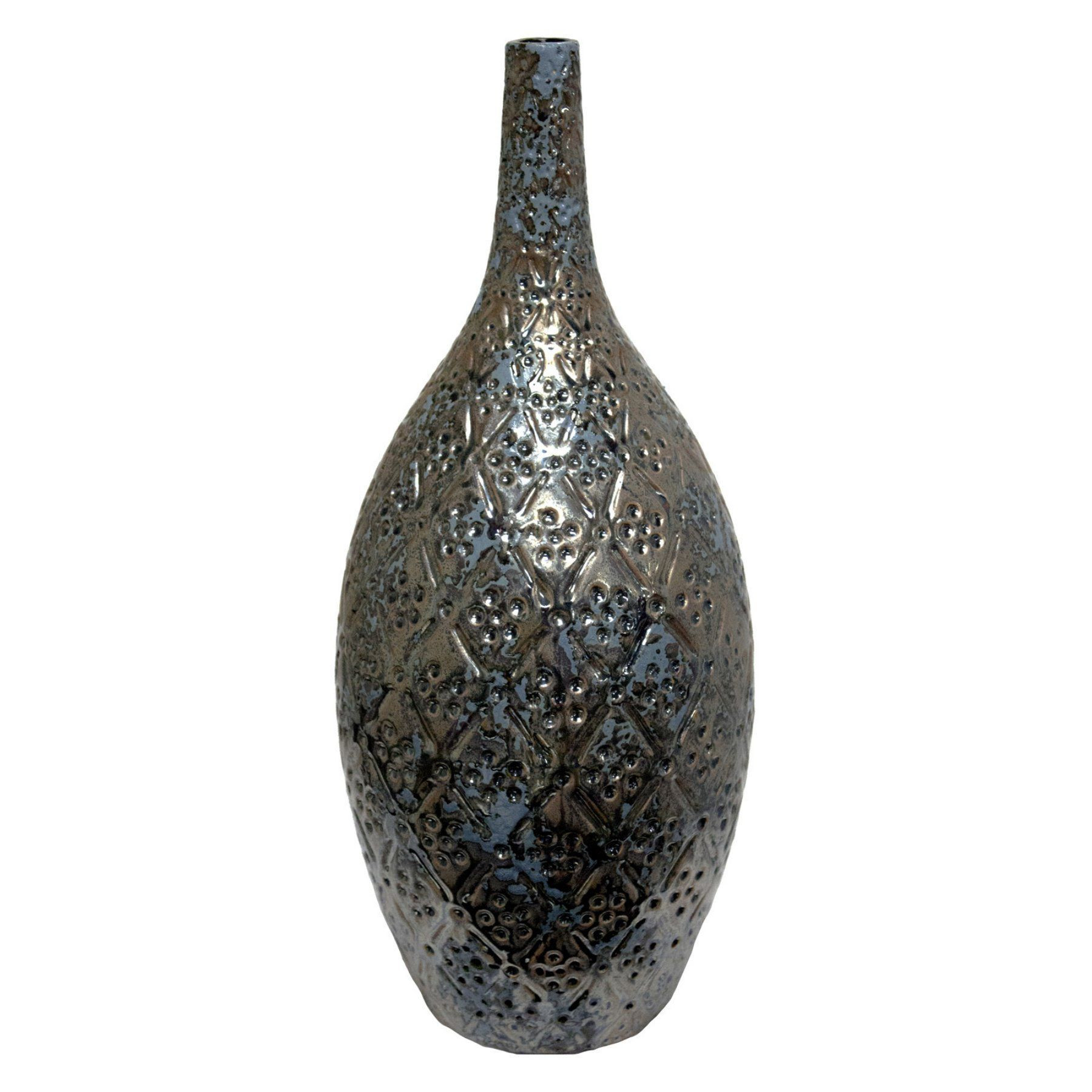 13 Popular Polyresin Vase 2024 free download polyresin vase of sagebrook home pitted bottle table vase vc10018 01 intended for table vase ceramic blue bronze 10532