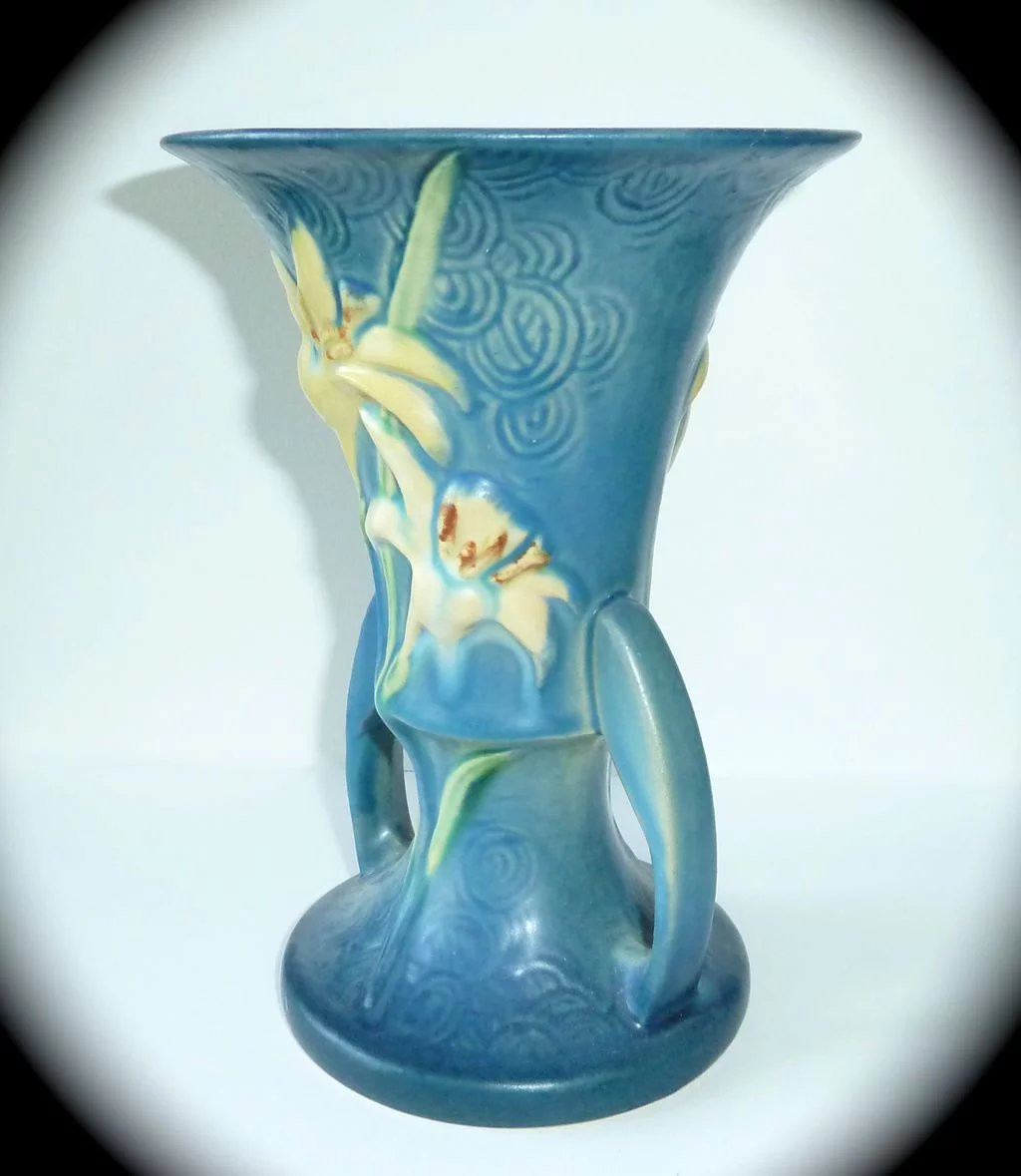 10 Fabulous Roseville Double Bud Vase 2024 free download roseville double bud vase of roseville zephyr lily double handle blue vase bejewelled ruby lane pertaining to roseville zephyr lily double handle blue vase click to expand