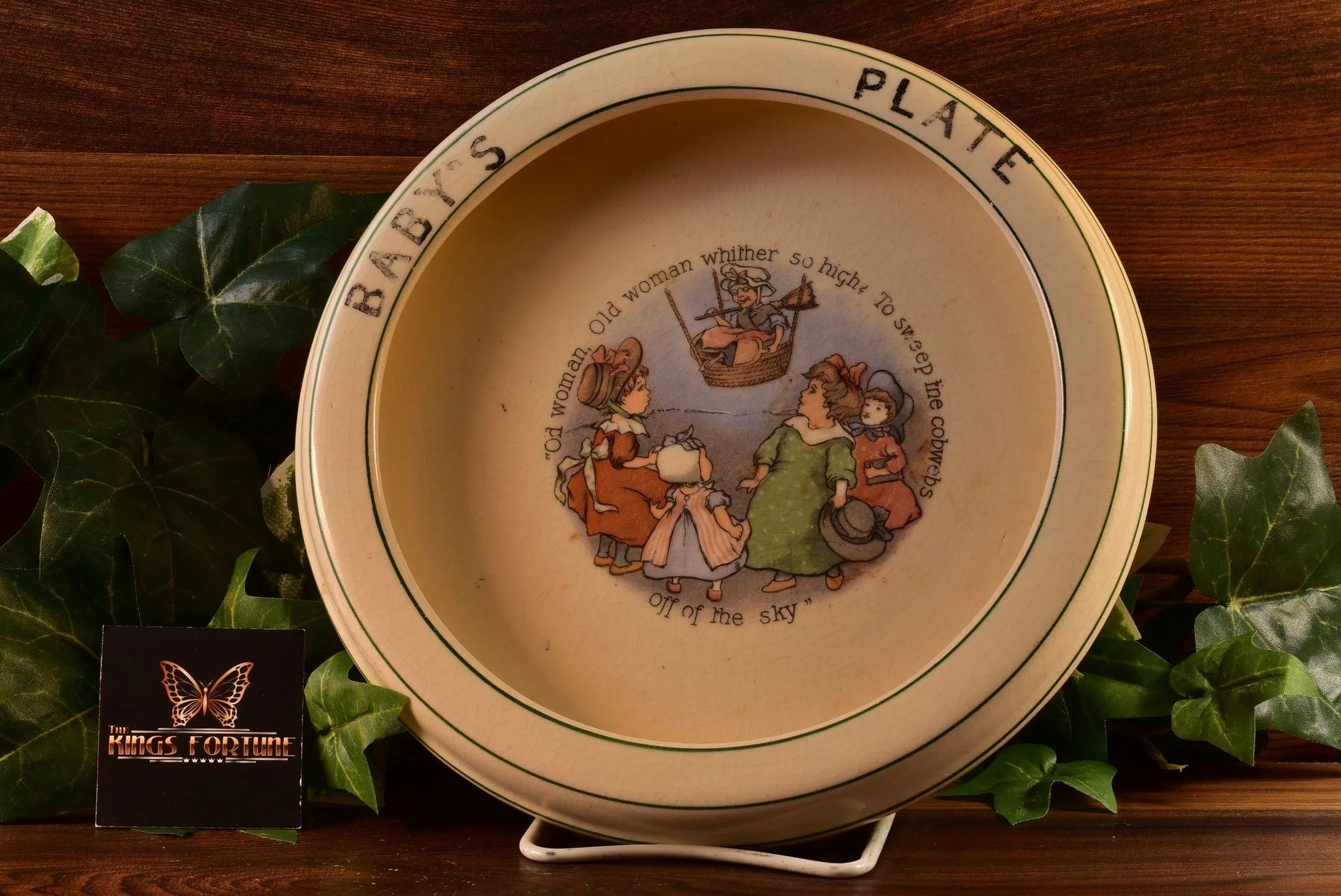 24 Wonderful Roseville Pottery Green Vase 2024 free download roseville pottery green vase of roseville pottery 1912 nursery rhyme old woman babys plate rimmed within click to expand