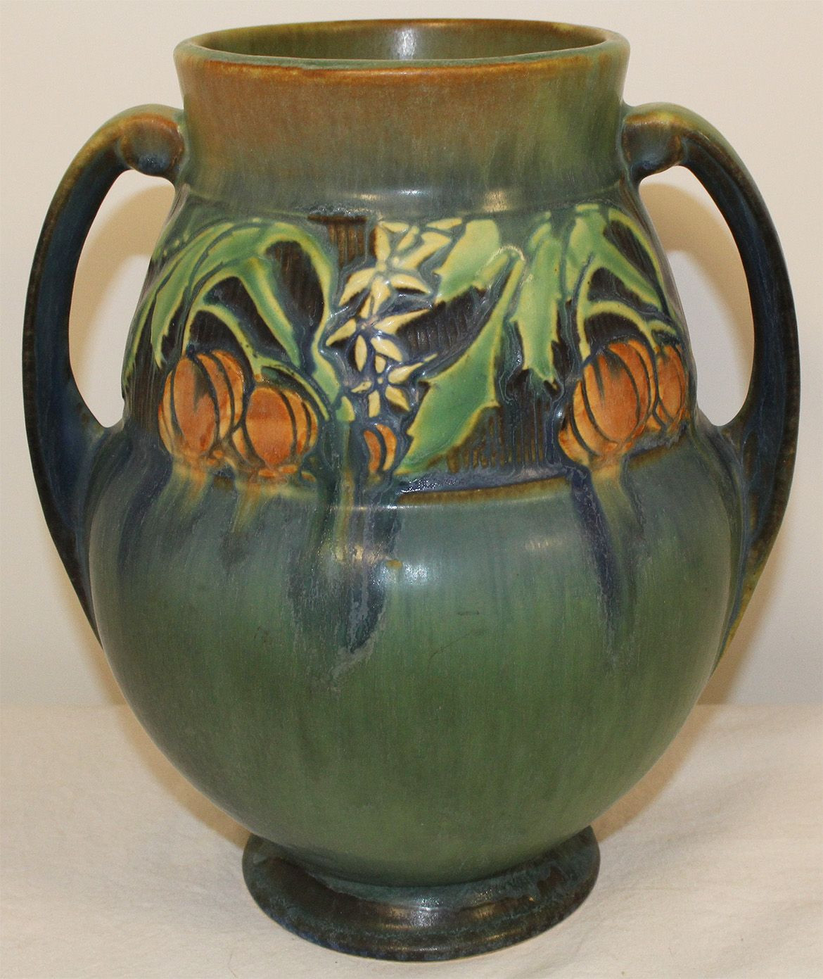 24 Wonderful Roseville Pottery Green Vase 2024 free download roseville pottery green vase of roseville pottery blackberry basket 334 6 from just art po with roseville pottery baneda green handled vase 596 9 from just art pottery