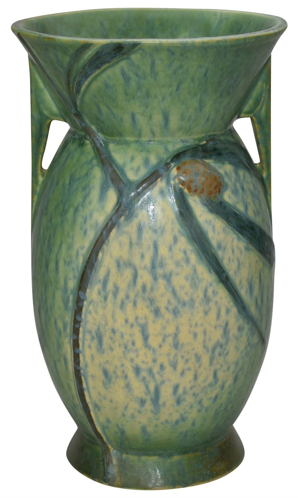 24 Wonderful Roseville Pottery Green Vase 2024 free download roseville pottery green vase of roseville pottery futura green pine cone vase 433 10 etsy intended for dc29fc294c28ezoom