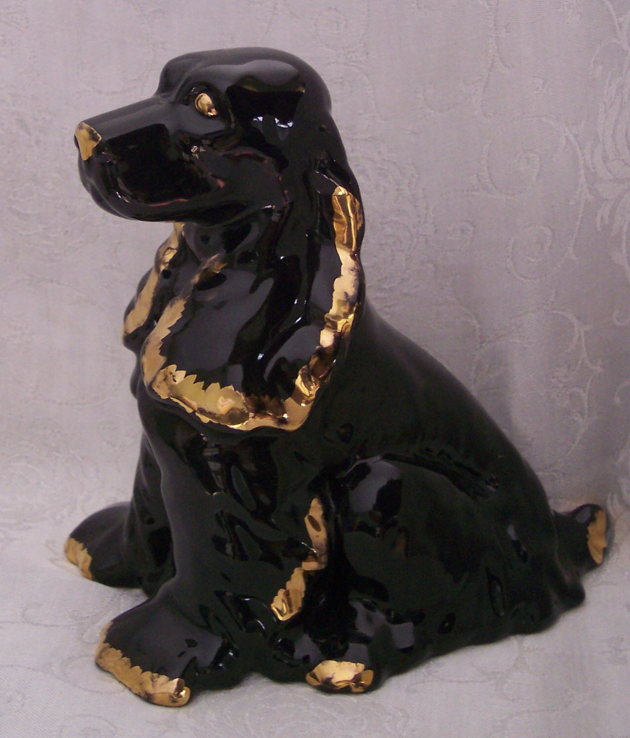 royal haeger vase r1752 of cameron clay cocker spaniel figurine statue and 50 similar items intended for metlox mccoy black cocker spaniel figurine gold trim1