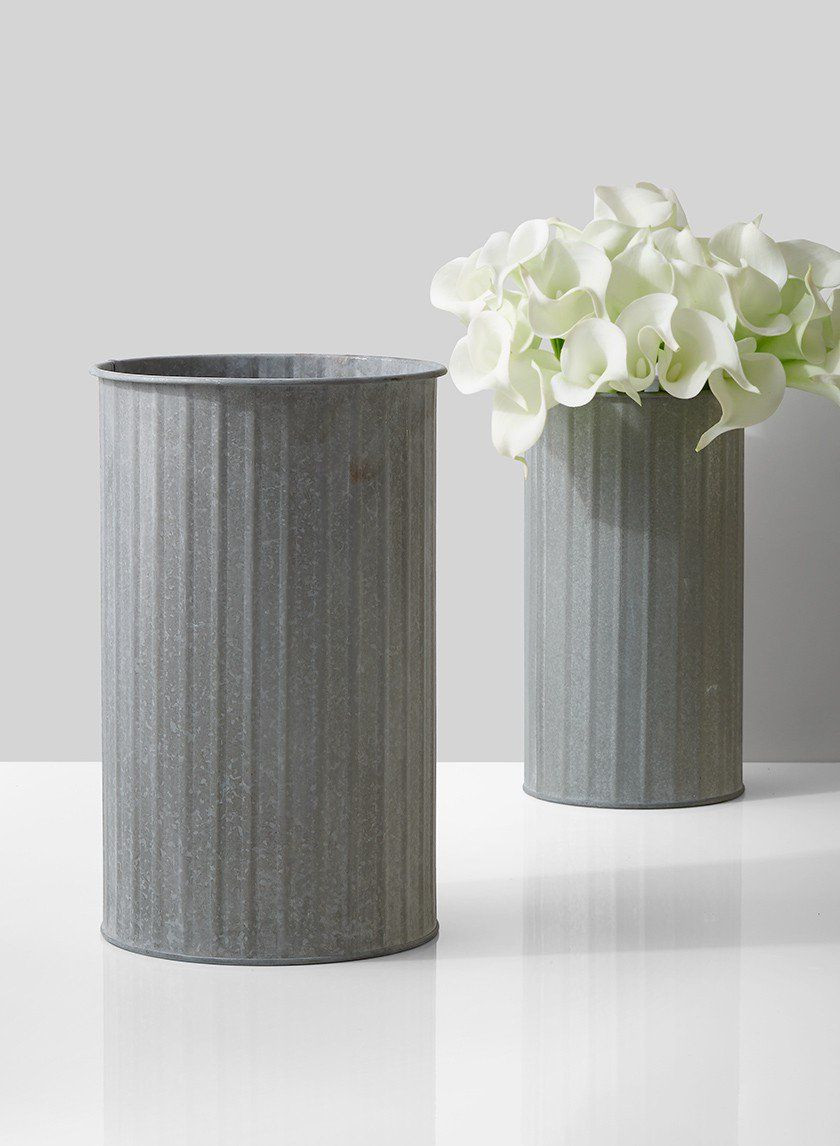 18 Popular Rustic Metal Vase 2024 free download rustic metal vase of 10 1 4in h vertical grey zinc vase wedding vases urns within these matte zinc vases have a vertical stripe pattern pressed into the metal theyre made from they are finis