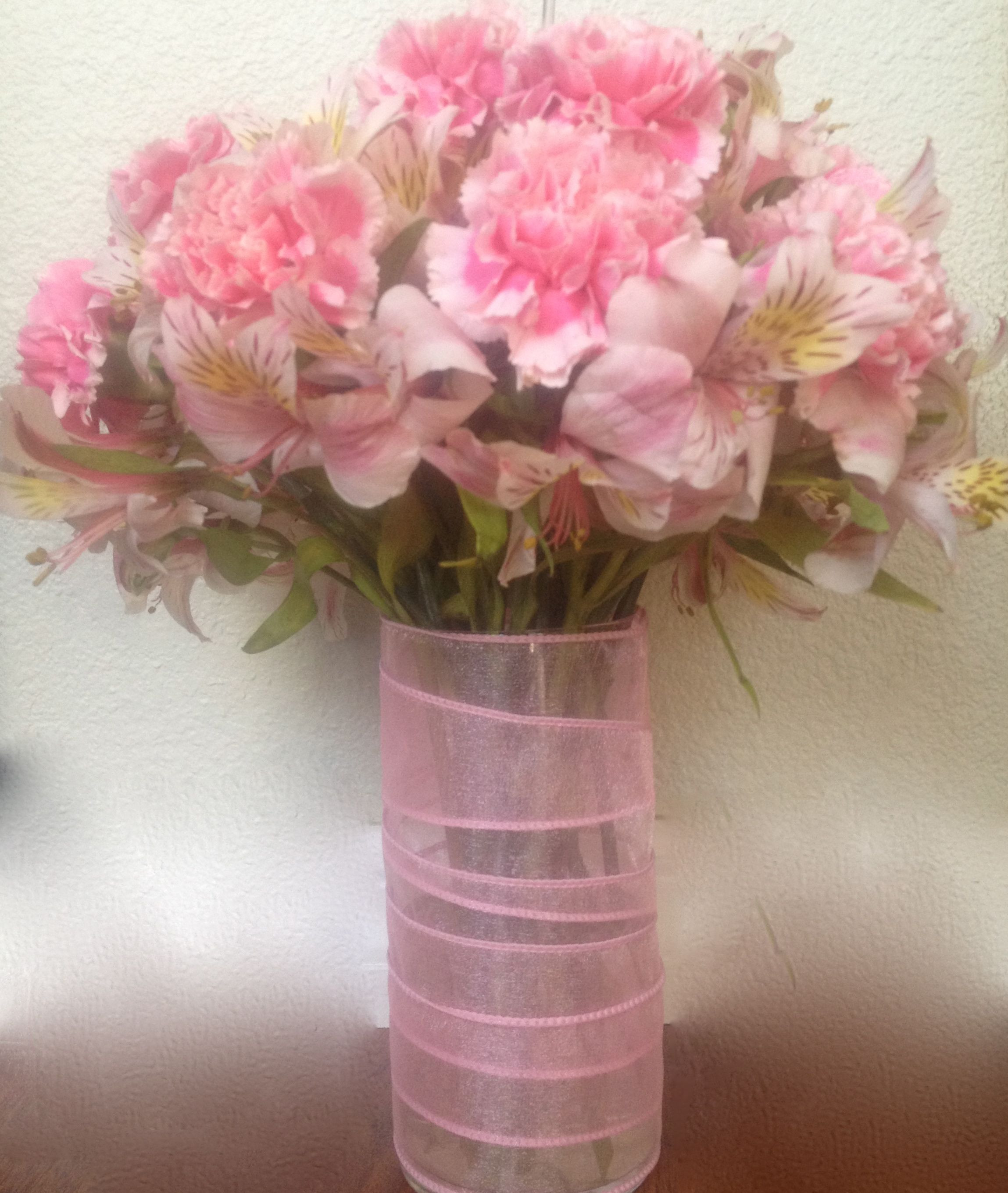 22 Popular Short Square Glass Vases 2024 free download short square glass vases of its a girl pink carnations alstroemeria in a glass vase wrapped pertaining to pink carnations alstroemeria in a glass vase wrapped in pink ribbon