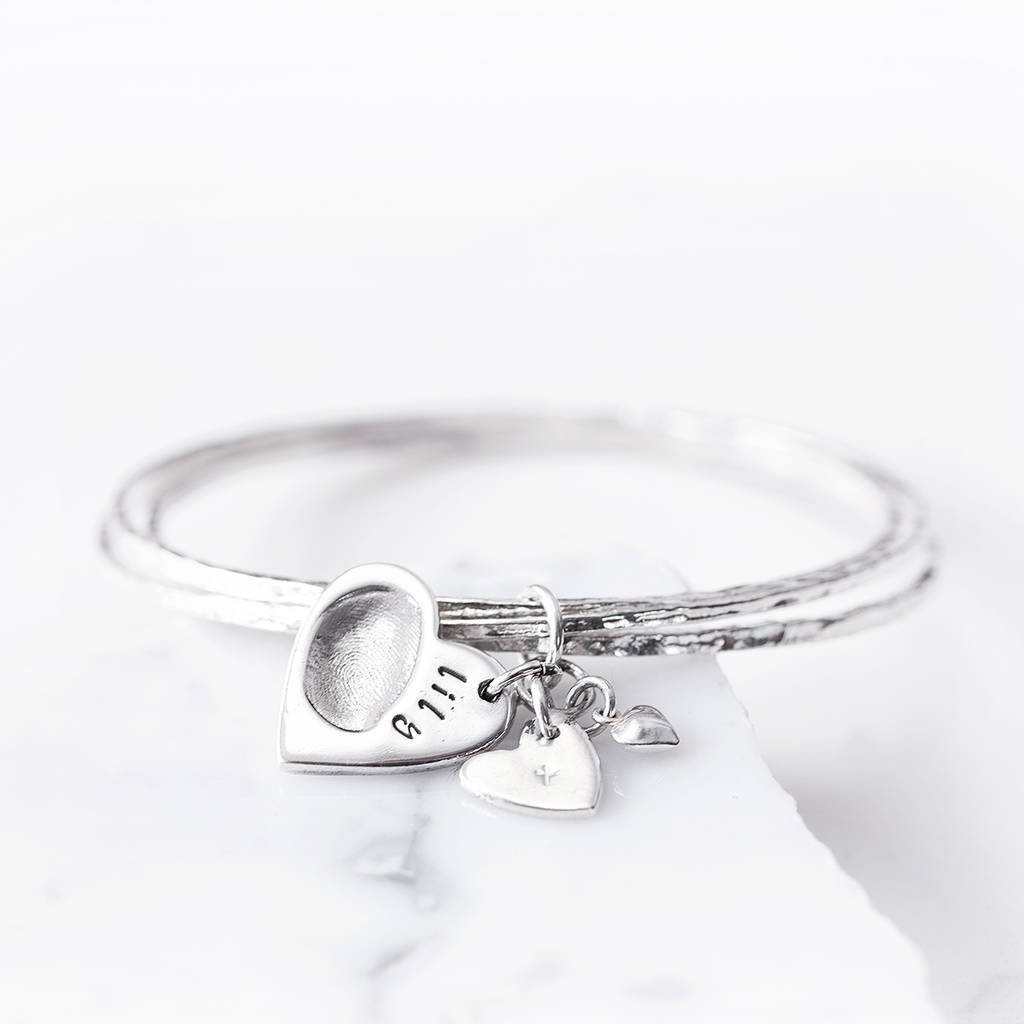 11 Elegant Silver Hammered Metal Vase 2024 free download silver hammered metal vase of silver hammered bangles with fingerprint heart charm by button and regarding silver hammered bangles with fingerprint heart charm