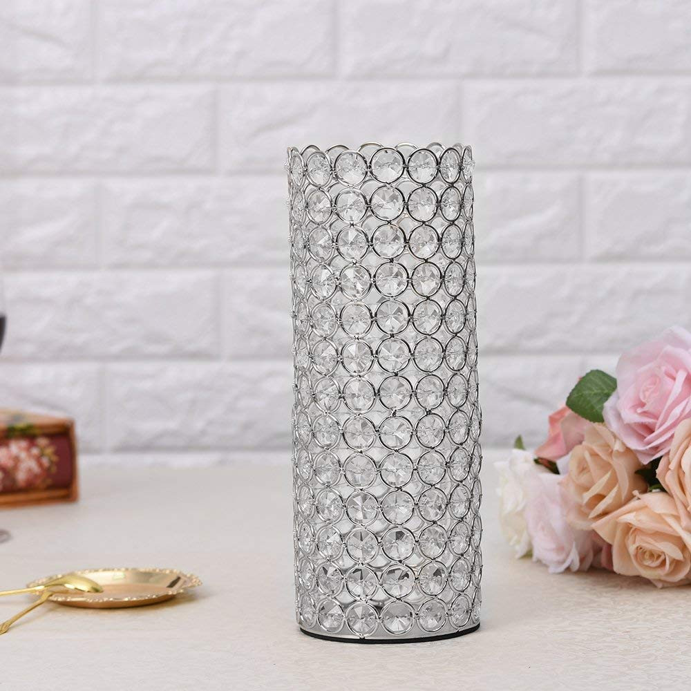 16 Best Tall Silver Flower Vases 2024 free download tall silver flower vases of vincigant silver crystal flower vase for home decoration wedding in vincigant silver crystal flower vase for home decoration weddingfairy string light includedgif