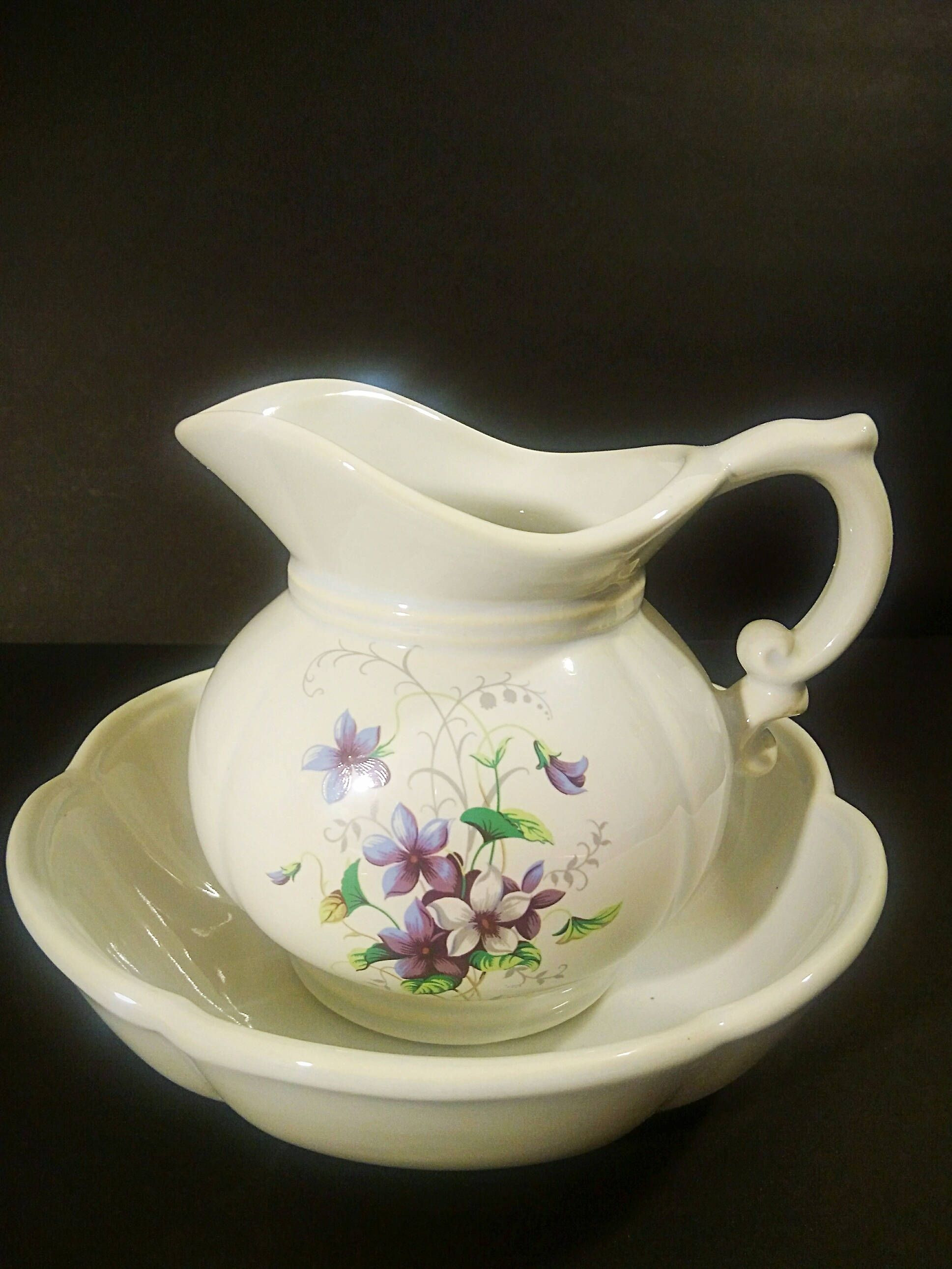 10 Perfect Teapot Flower Vase 2024 free download teapot flower vase of vintage mccoy pitcher set 7528 made in usa purple flower pitcher throughout vintage mccoy pitcher set 7528 made in usa purple flower pitcher scalloped