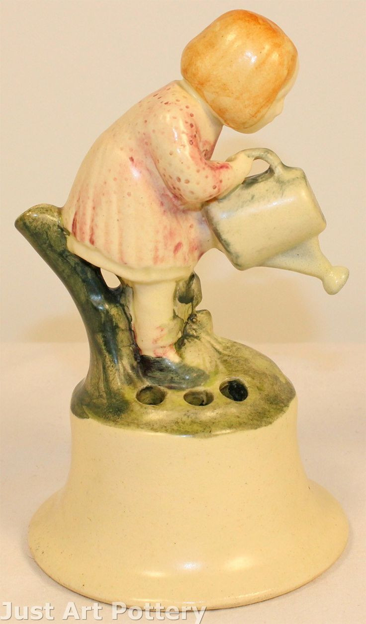 26 Lovable Vase Frog Insert 2024 free download vase frog insert of 726 best flower frogs images on pinterest flower frog frogs and brick pertaining to weller pottery muskota girl with watering can flower frog from just art pottery