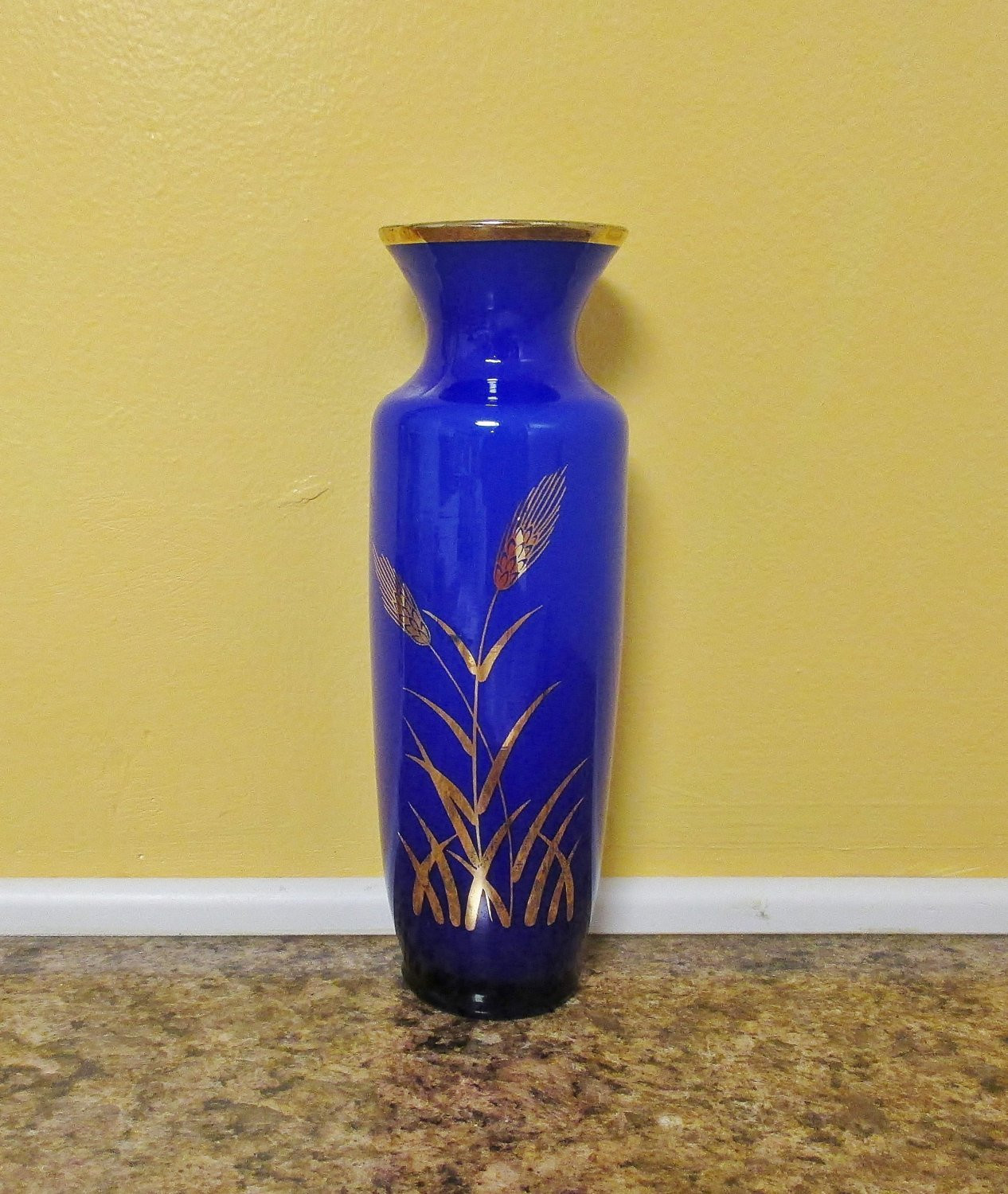 26 Best Vintage Cobalt Blue Vase 2024 free download vintage cobalt blue vase of cobalt blue glass vase with gold wheat pattern vintage etsy regarding dc29fc294c28epowiac299ksz