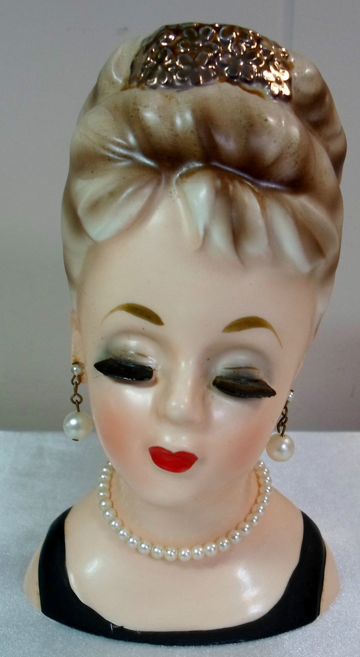 30 Lovely Vintage Head Vases Prices 2024 free download vintage head vases prices of 43 best old things images on pinterest china dolls half dolls and within vintage inarco e1062 fashionable updo woman lady head vase pearls earrings 1963