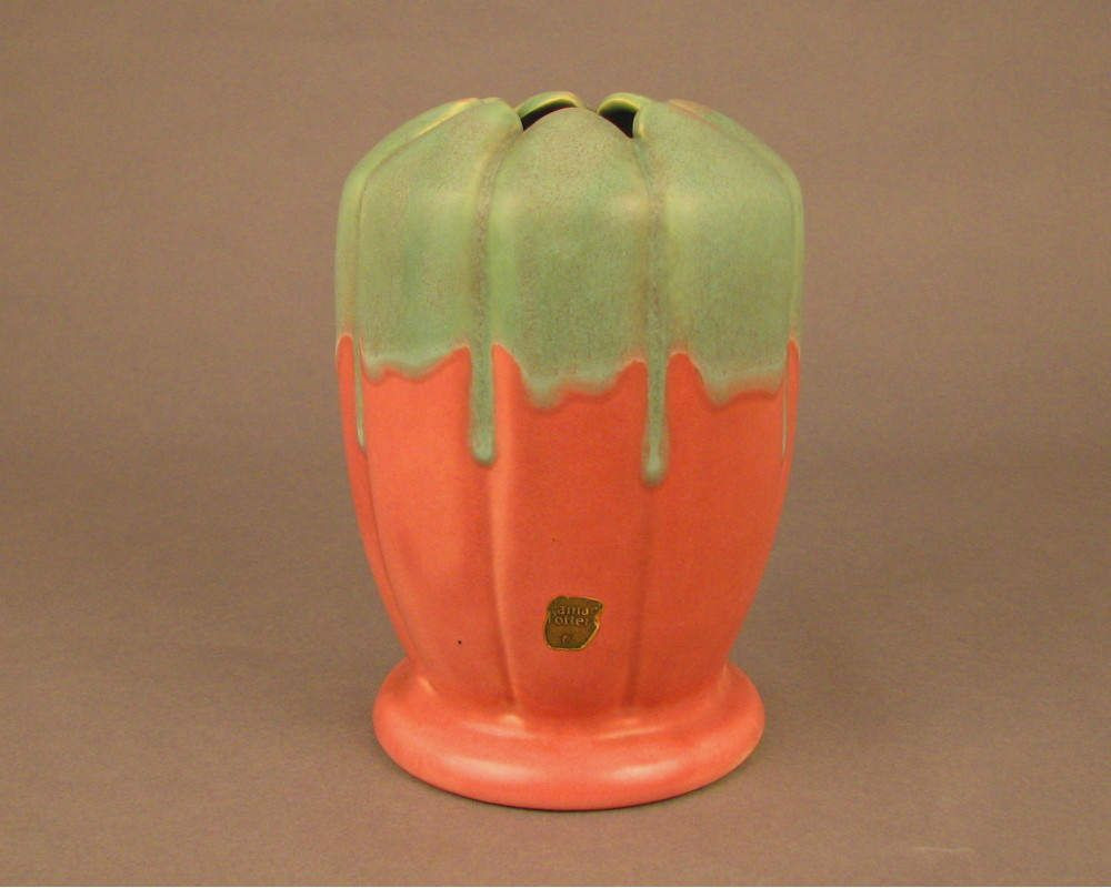 25 Popular Vintage Red Wing Pottery Vases 2024 free download vintage red wing pottery vases of vintage camark pottery 7 1 2 vase rose green overflow c1928 1930s intended for vintage camark pottery 7 1 2 vase rose green overflow c1928 1930s by